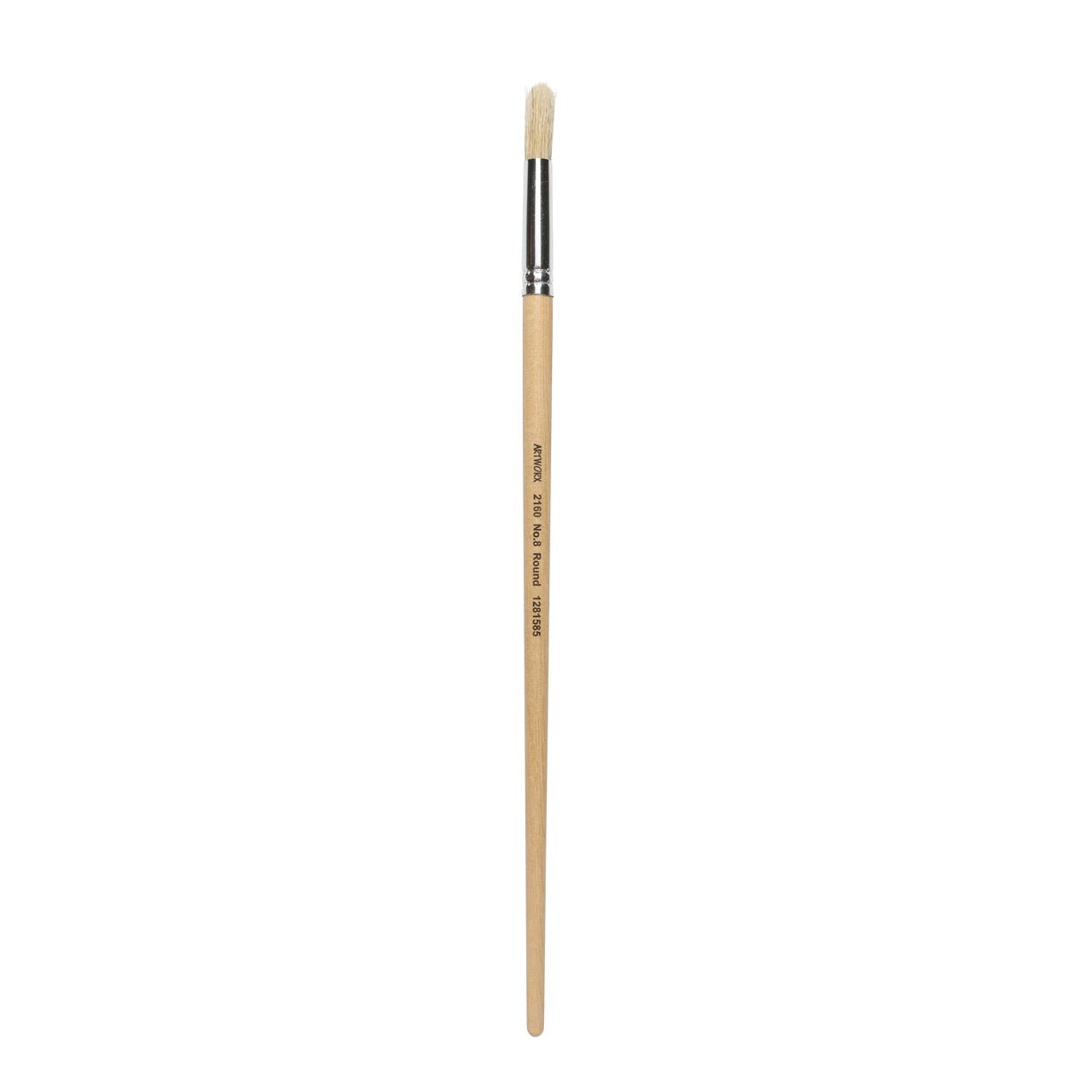 Artworx Round Paint Brush Size 8 (10mm) - Professional Artist Brush for Acrylic, Oil & Watercolor Painting - Perfect for Canvas, Paper & Wood Art Projects