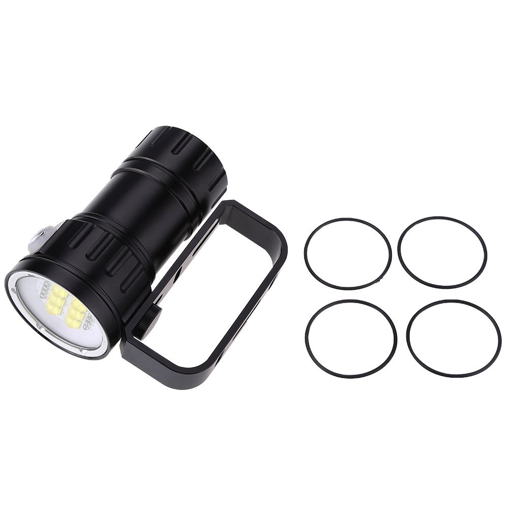 3.7V 28800Lm LED Fill Light Photography Flashlight - Waterproof 80m Diving Torch with Adjustable Bracket Stand for Studio, Product Photography, Video Shooting & Underwater Exploration