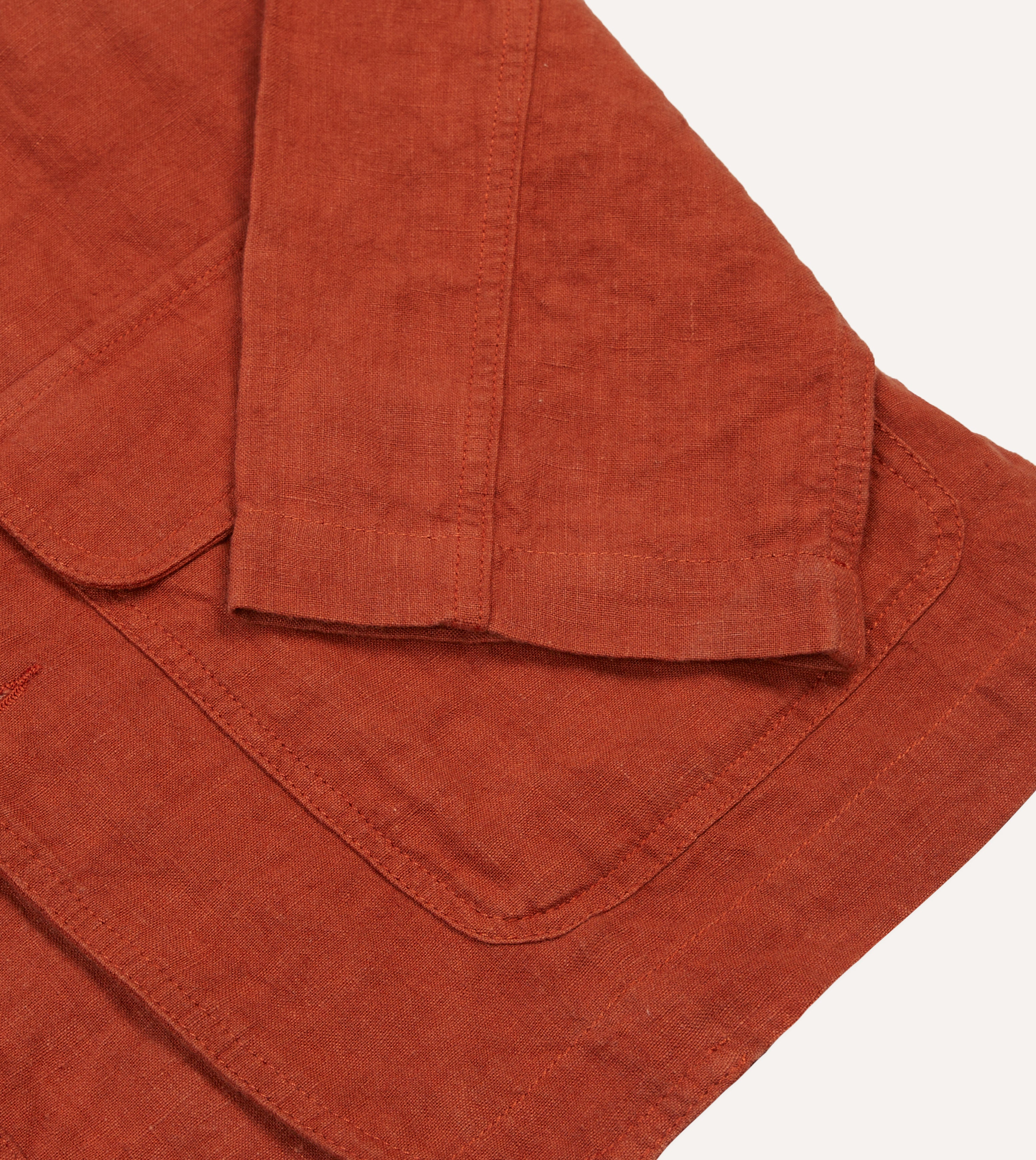 Rust Linen Forestiere Jacket - Lightweight Breathable Linen Coat for Women | Casual Spring & Fall Outerwear | Perfect for Outdoor Adventures & City Strolls