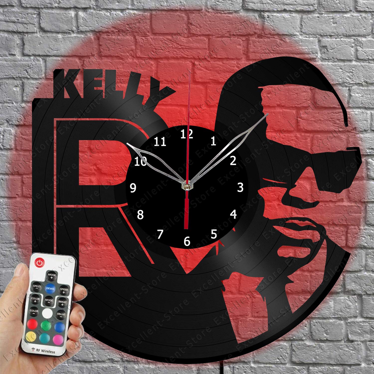 Handmade LED Vinyl Record Wall Clock - Custom Music Art Home Decor - Unique Gift for Music Lovers - Perfect for Living Room, Bedroom & Office Decor