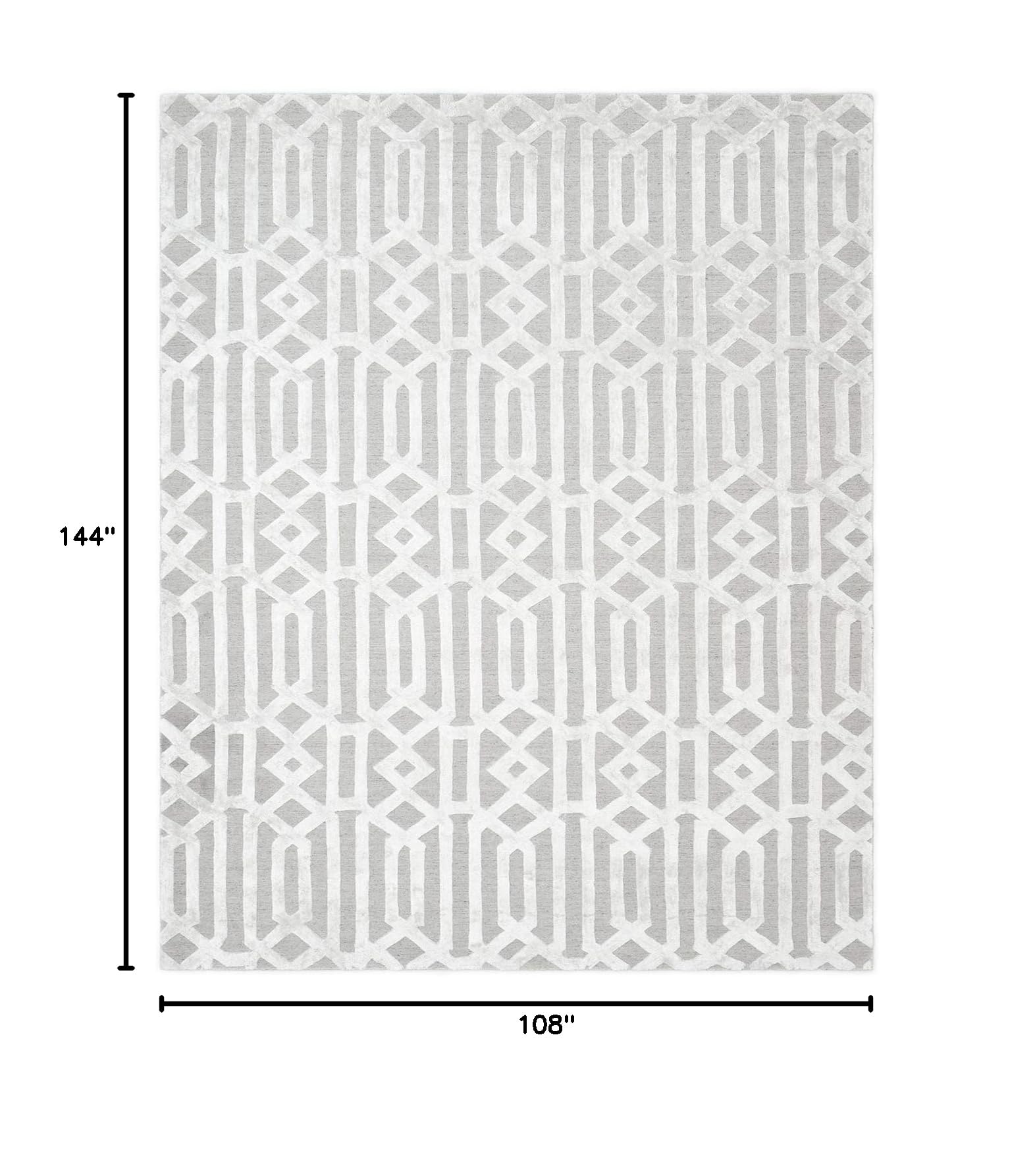 Solo Rugs Rae Contemporary Transitional Hand-Loomed Indoor Area Rug - 9' x 12' Smoke - Perfect for Living Room, Bedroom & Office Decor