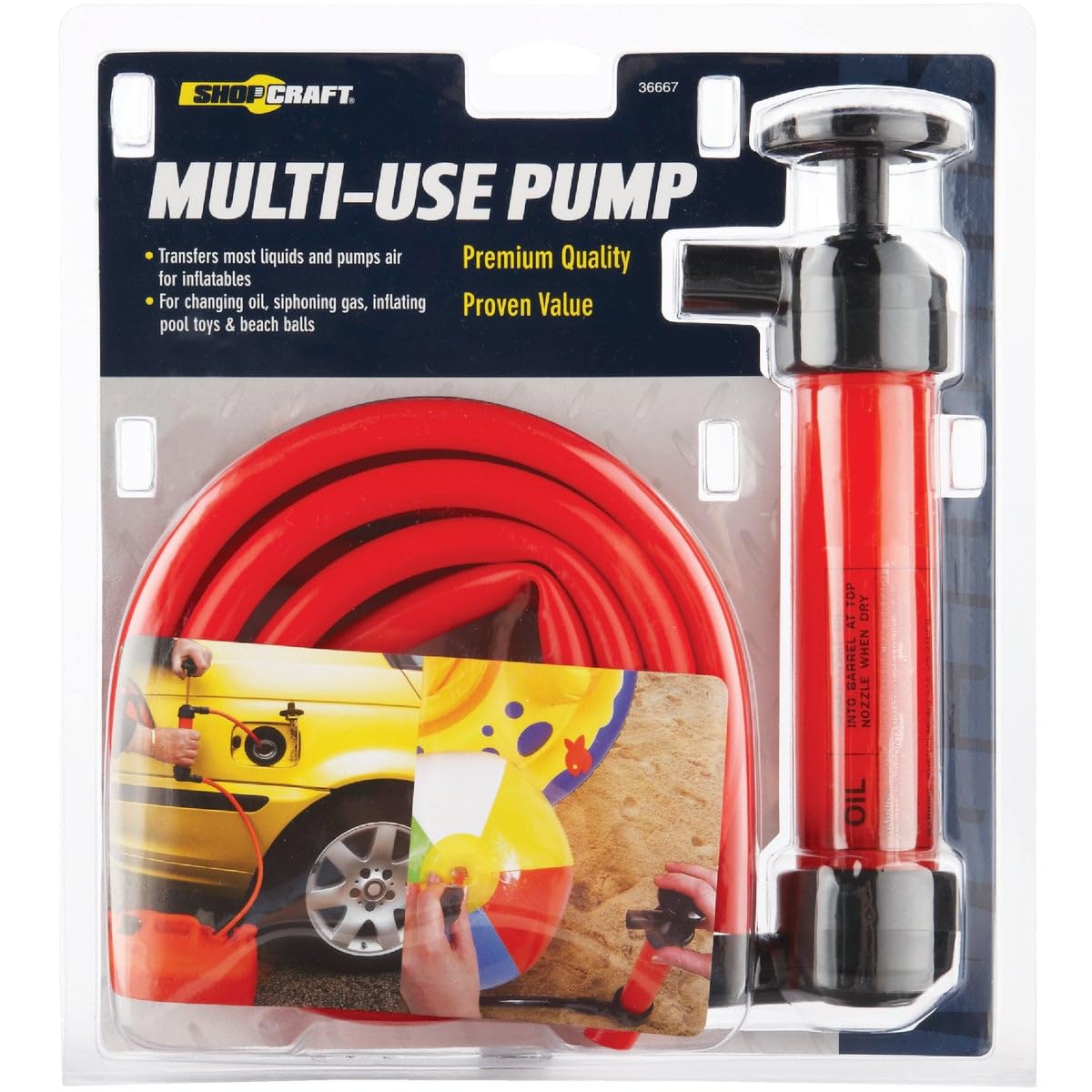 Custom Accessories Shop Craft 36667 Multi-Purpose Siphon Pump - Ideal for Fuel Transfer, Aquariums, and Home DIY Projects