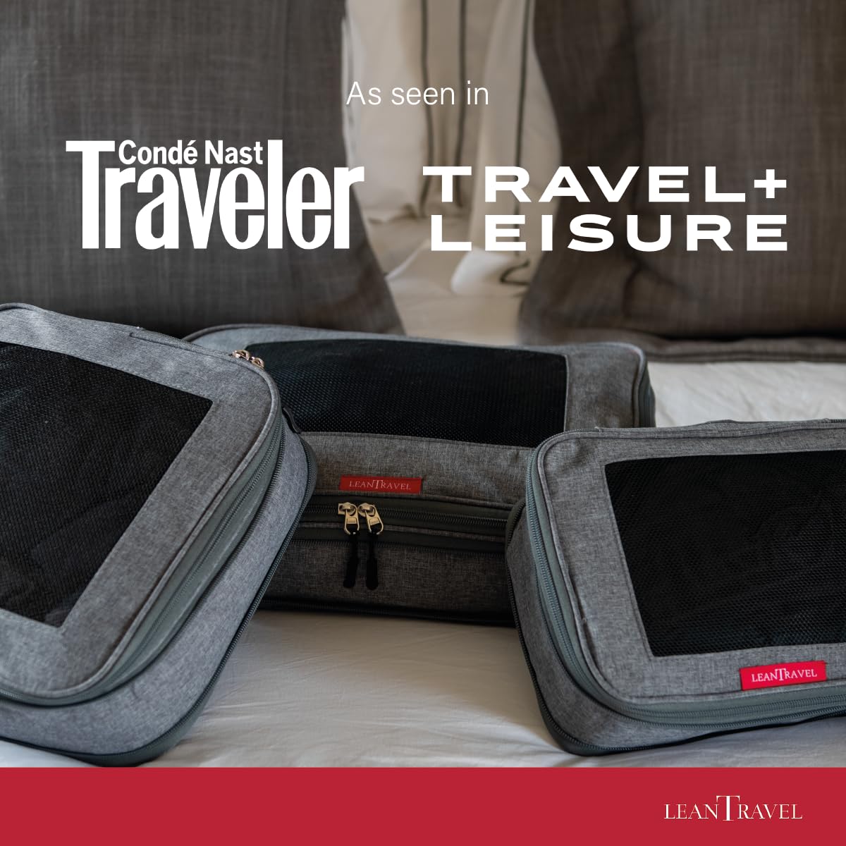 Premium Compression Packing Cubes for Travel Organizers - Double Zipper Design by LeanTravel | Perfect for Suitcase Organization & Efficient Packing