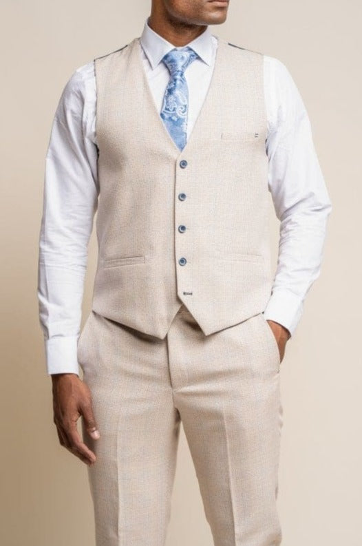 Cavani Caridi Men's Slim Fit Waistcoat Vest | Formal & Casual Waistcoat for Weddings, Office & Evening Events | Premium Slim Fit Vest for Men