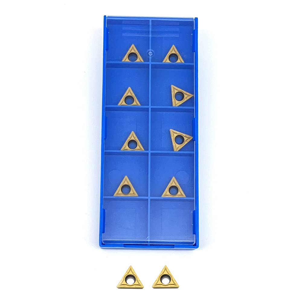 TCMT110204 TCMT21.51 Carbide Turning Inserts - 10 Pack Indexable Lathe Tool for CNC Milling, Steel & Cast Iron Machining | Durable Replacement Inserts for Metal Turning & Tool Holders | Perfect for Industrial Manufacturing, Automotive Parts & Metal Fabrication