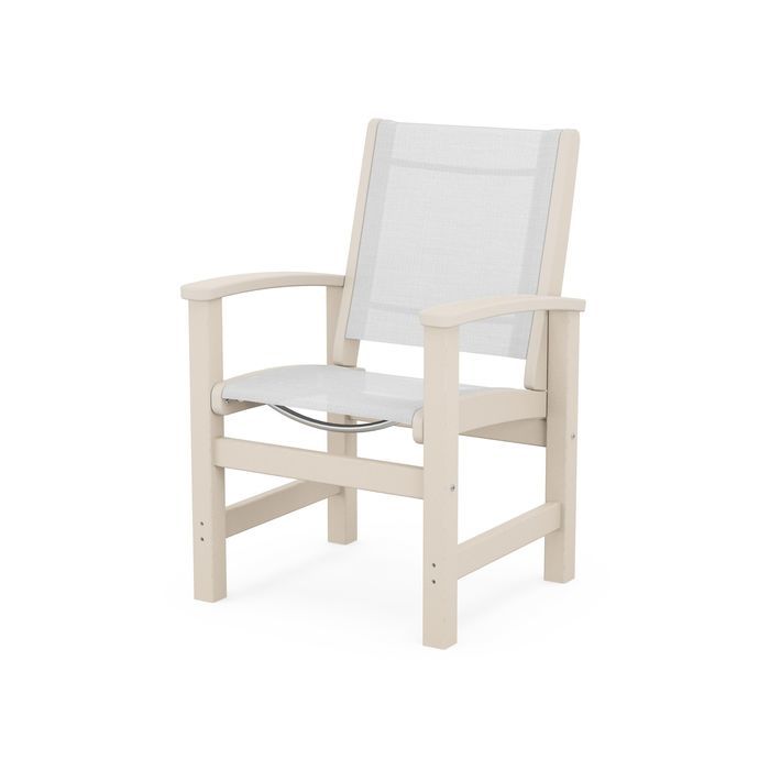 POLYWOOD Coastal Dining Chair - Weather-Resistant Outdoor Furniture, All-Weather Adirondack Chair for Patio, Deck, Garden & Poolside - Perfect for Backyard, Beach House & Waterfront Dining