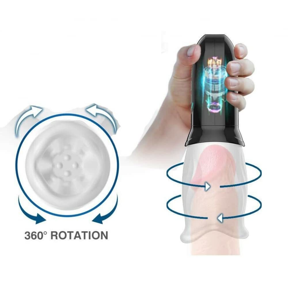 Automatic Rotating Male Masturbator - Penis Stamina Trainer & Cock Massager Stroker for Solo Pleasure & Sexual Performance Enhancement | Adult Toy for Men's Private Use