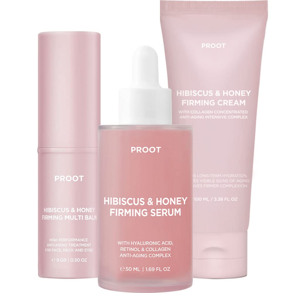 PROOT Hibiscus Honey Firming Cream Bundle - Face, Neck & Body Care for Youthful Skin