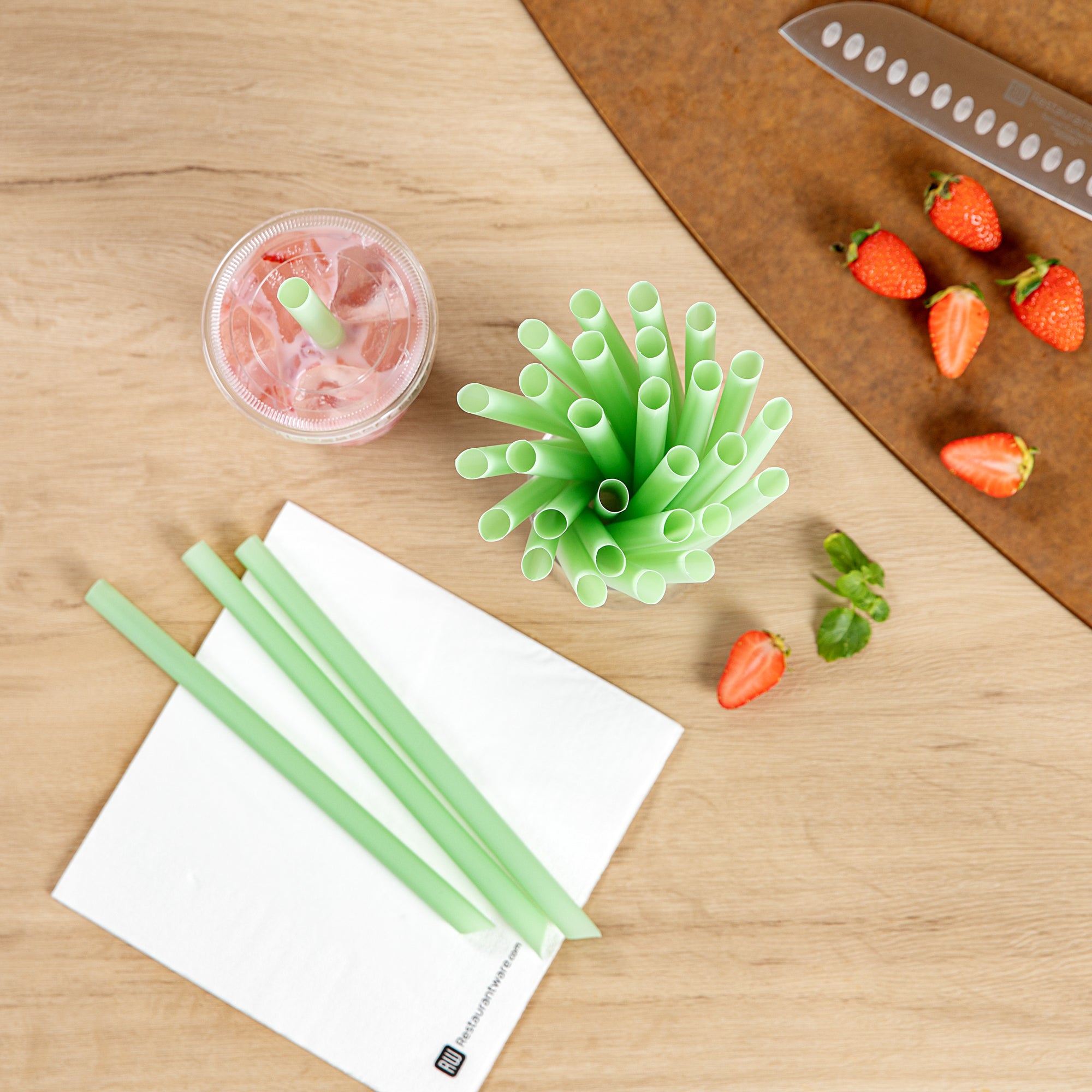 Eco-Friendly Extra Wide Boba Straws - 1000 Count Box | Compostable PLA Plastic, Pointed Tip | Perfect for Bubble Tea, Smoothies & Cold Drinks