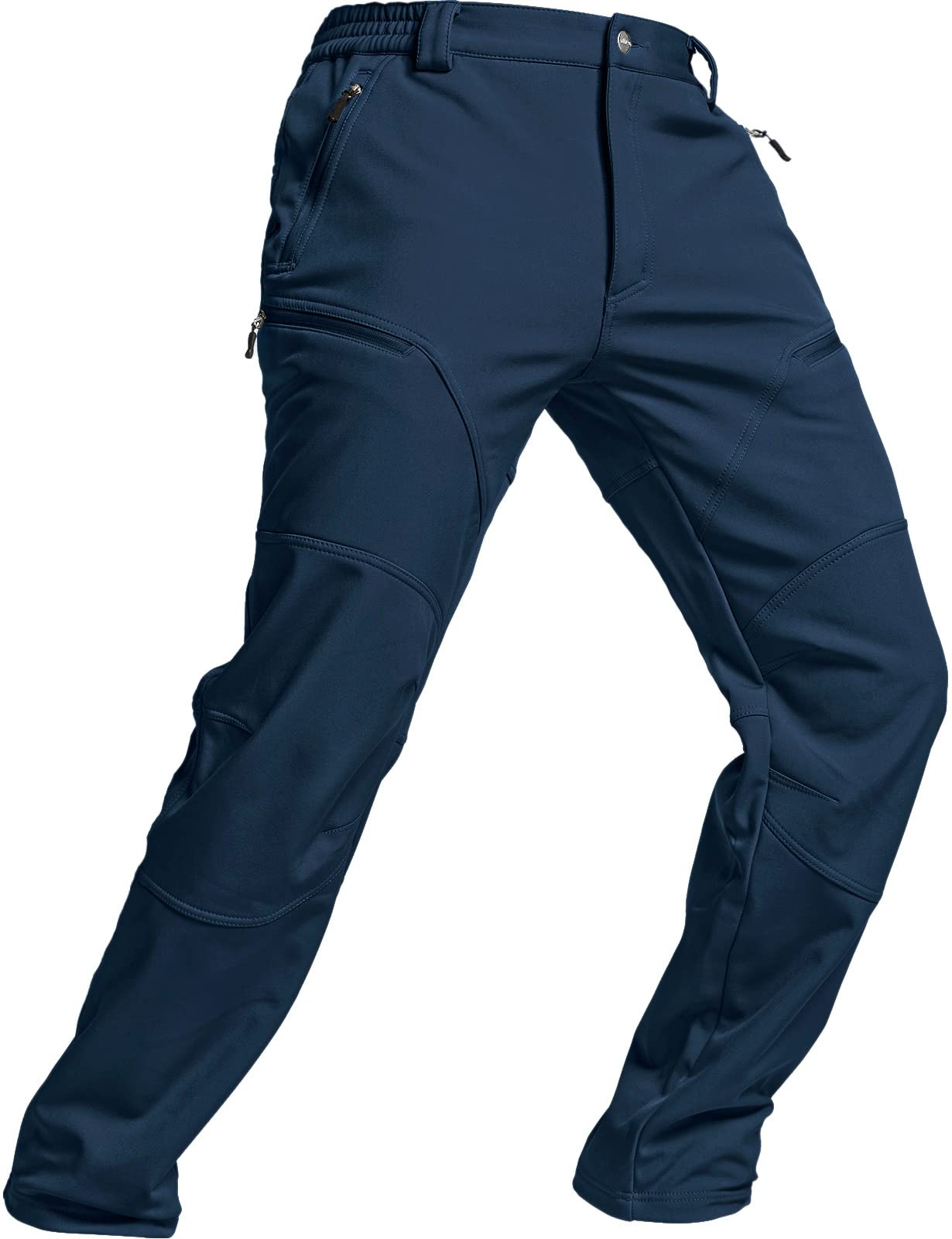 **TSLA Men's Waterproof Softshell Cargo Pants - Winter Snow Ski & Snowboard Pants, Fleece-Lined Hiking & Outdoor Work Pants for Cold Weather Activities**    *(Use for skiing, snowboarding, hiking, winter work, and outdoor adventures in cold climates)*