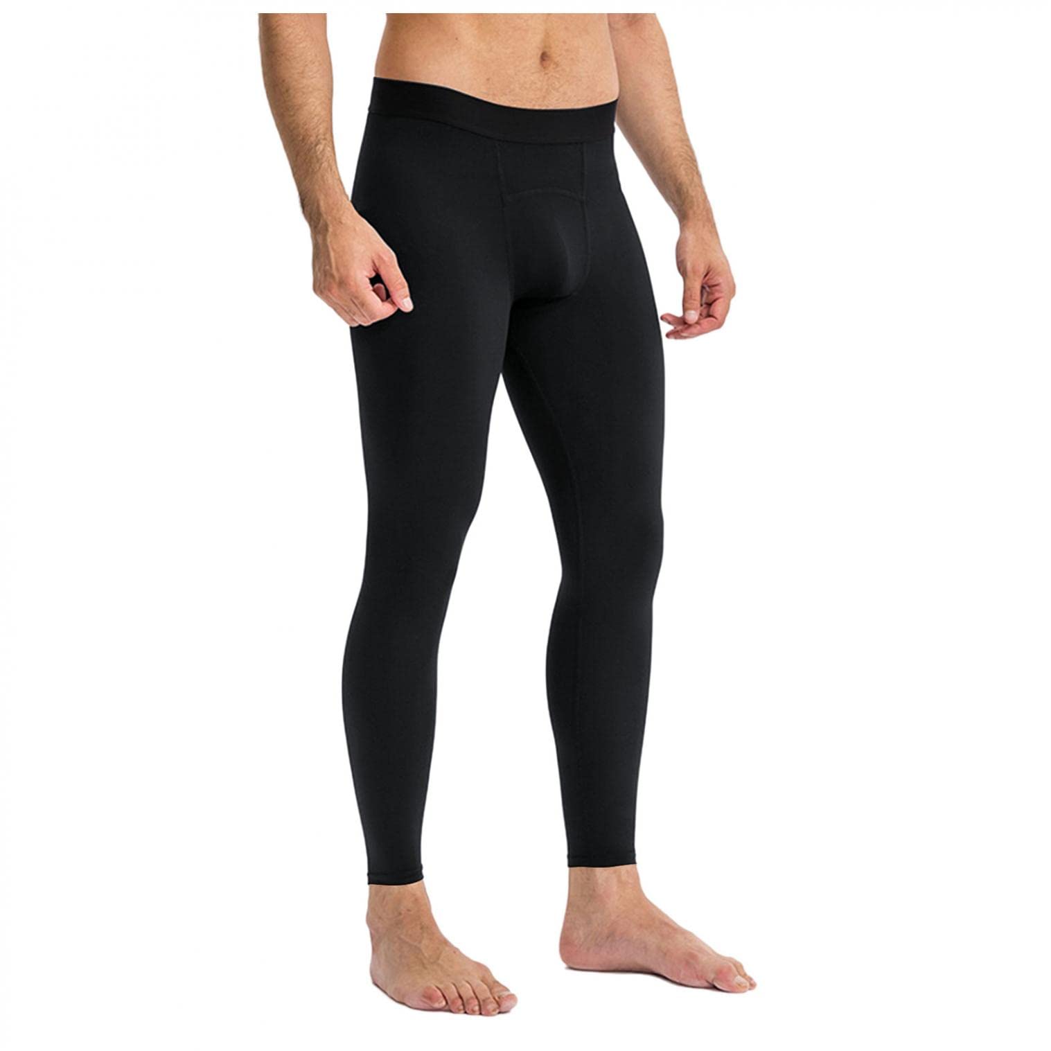 Gillberry Men's Compression Pants - Active Yoga Leggings for Cycling, Workout & Jogging - Quick Dry Moisture Wicking Bottoms for Gym, Running & Training