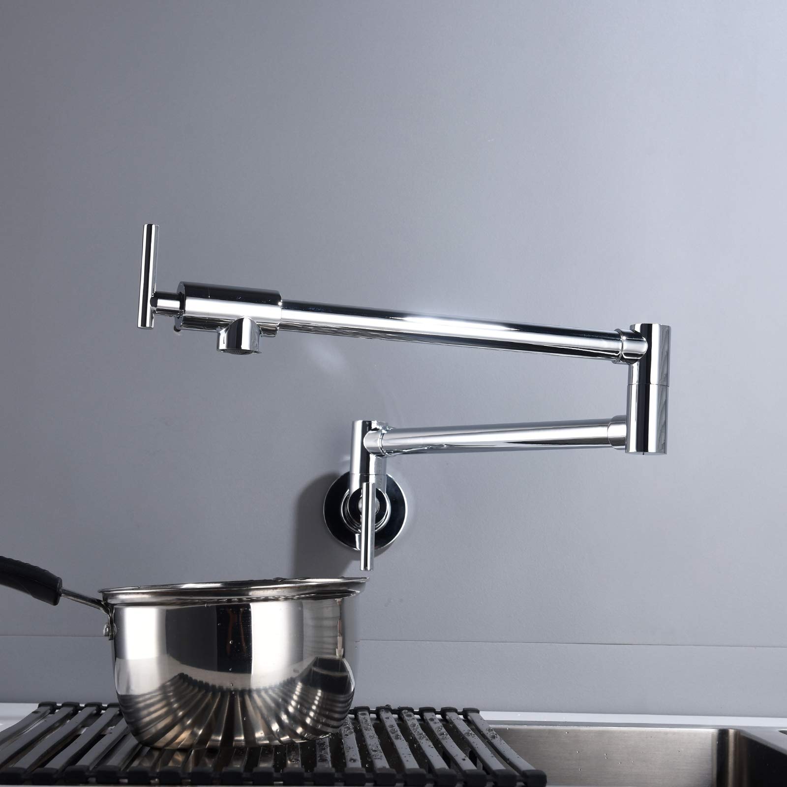 Wall Mounted Brass Pot Filler Faucet - 1/2