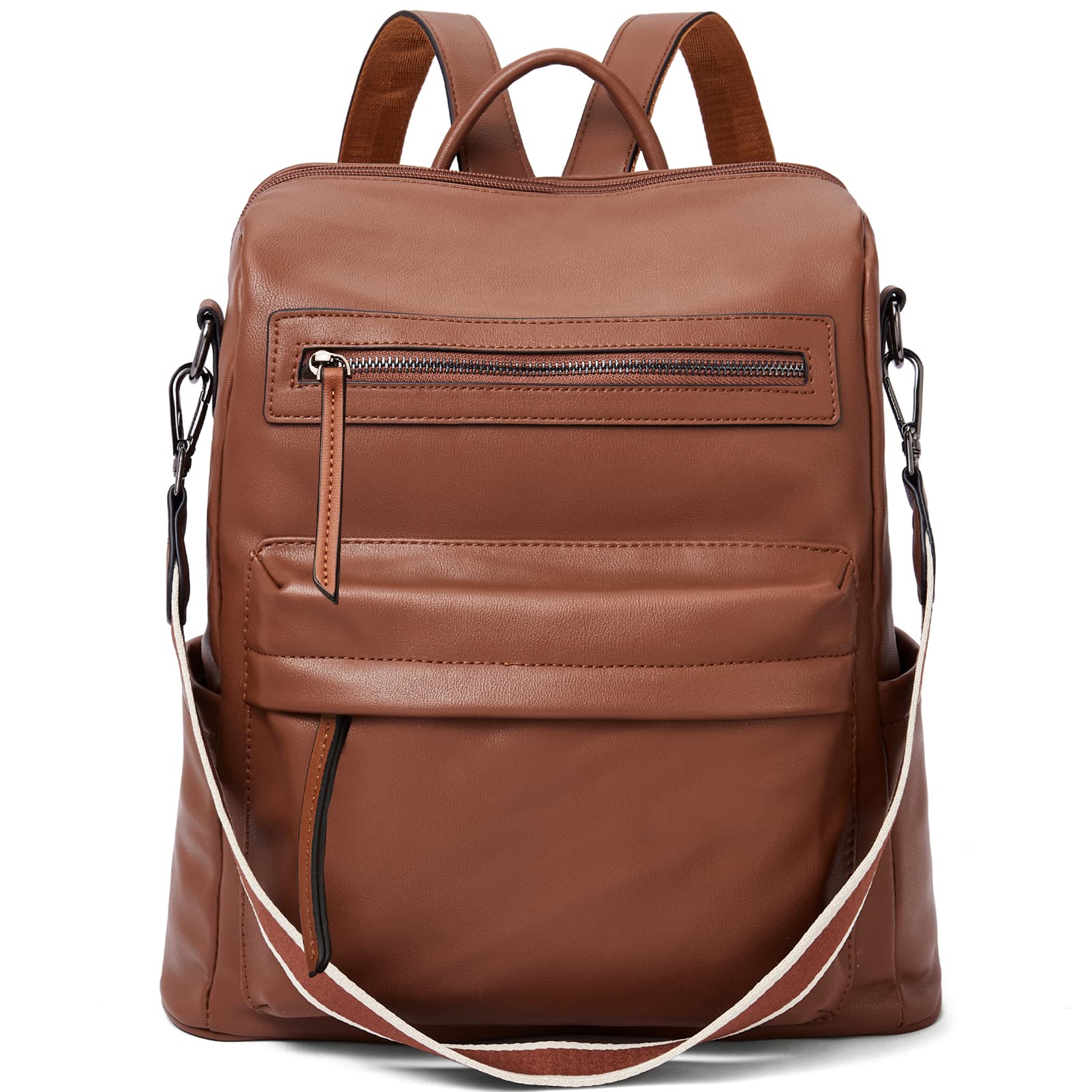 Stylish BROMEN Leather Backpack Purse for Women - Large Designer Shoulder Bag for Travel, Work & Daily Use | Durable & Fashionable Handbag for Commuting, Shopping & Outings