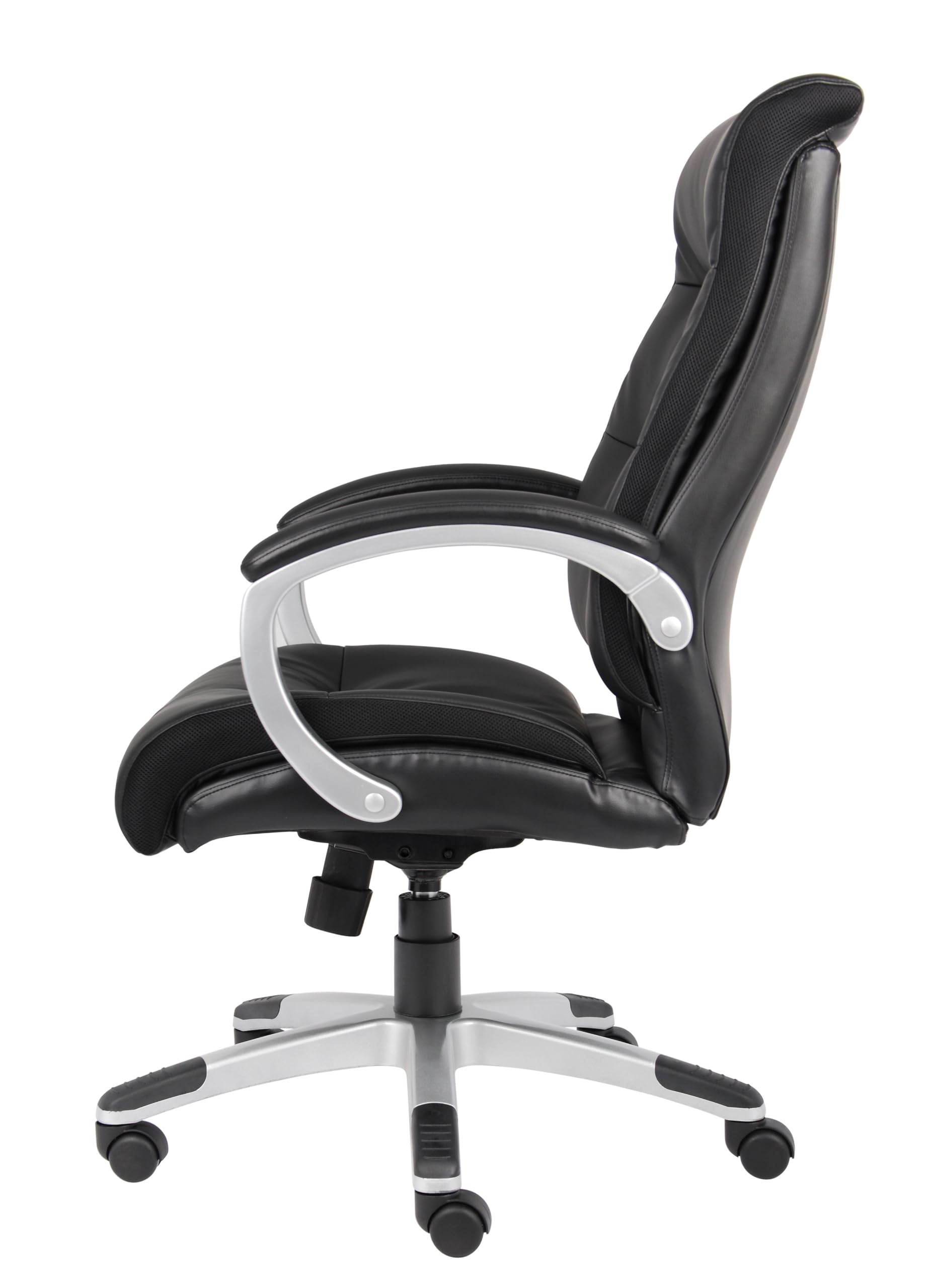 Premium Black Double Plush High Back Executive Office Chair - Ergonomic Swivel Desk Chair with Adjustable Height & Lumbar Support for Home Office, Conference Rooms & Corporate Workspaces