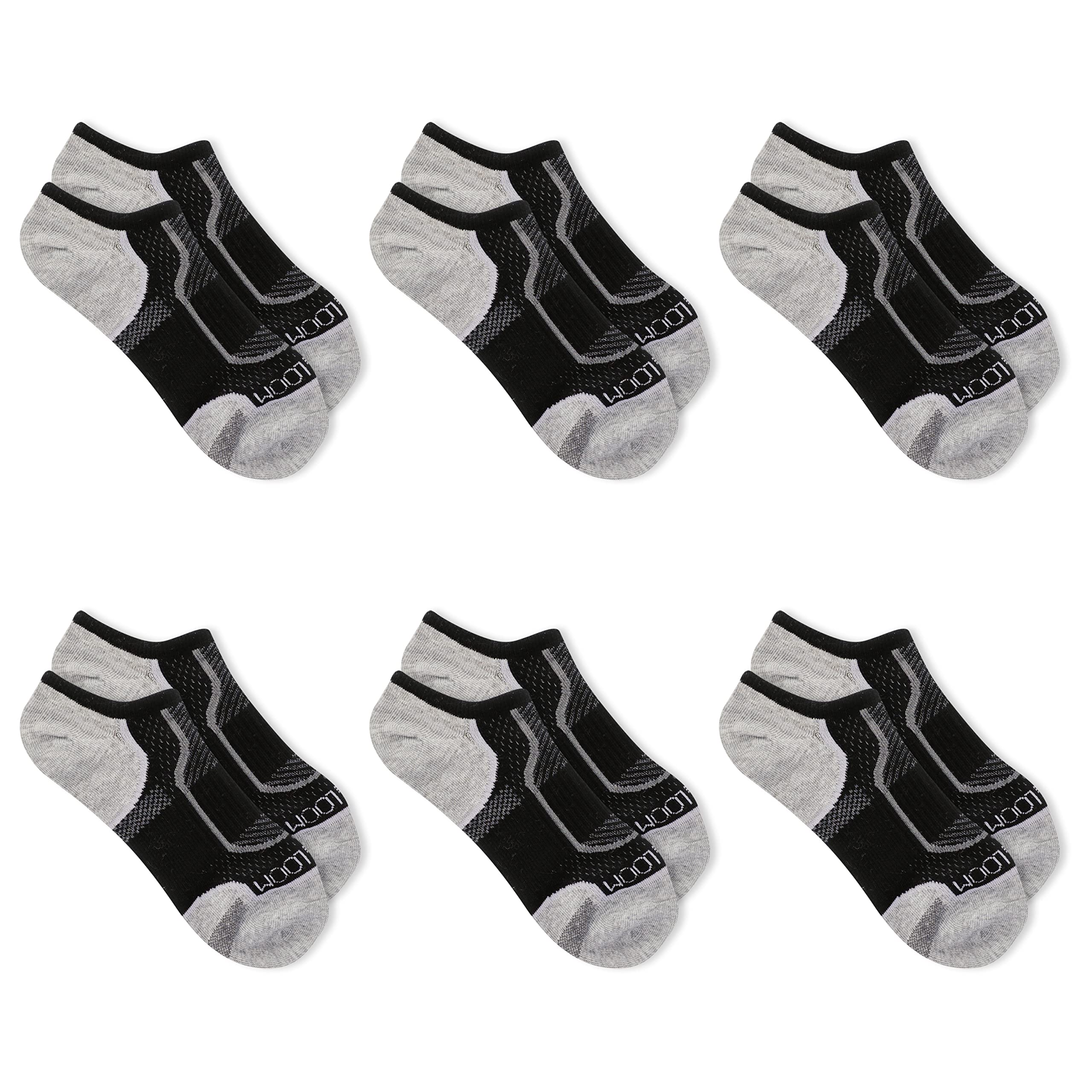 Fruit of the Loom Women's Coolzone Active Lightweight Cotton Socks - Breathable Moisture-Wicking Athletic Socks for Running, Yoga & Workout | Pack of 6 Pairs
