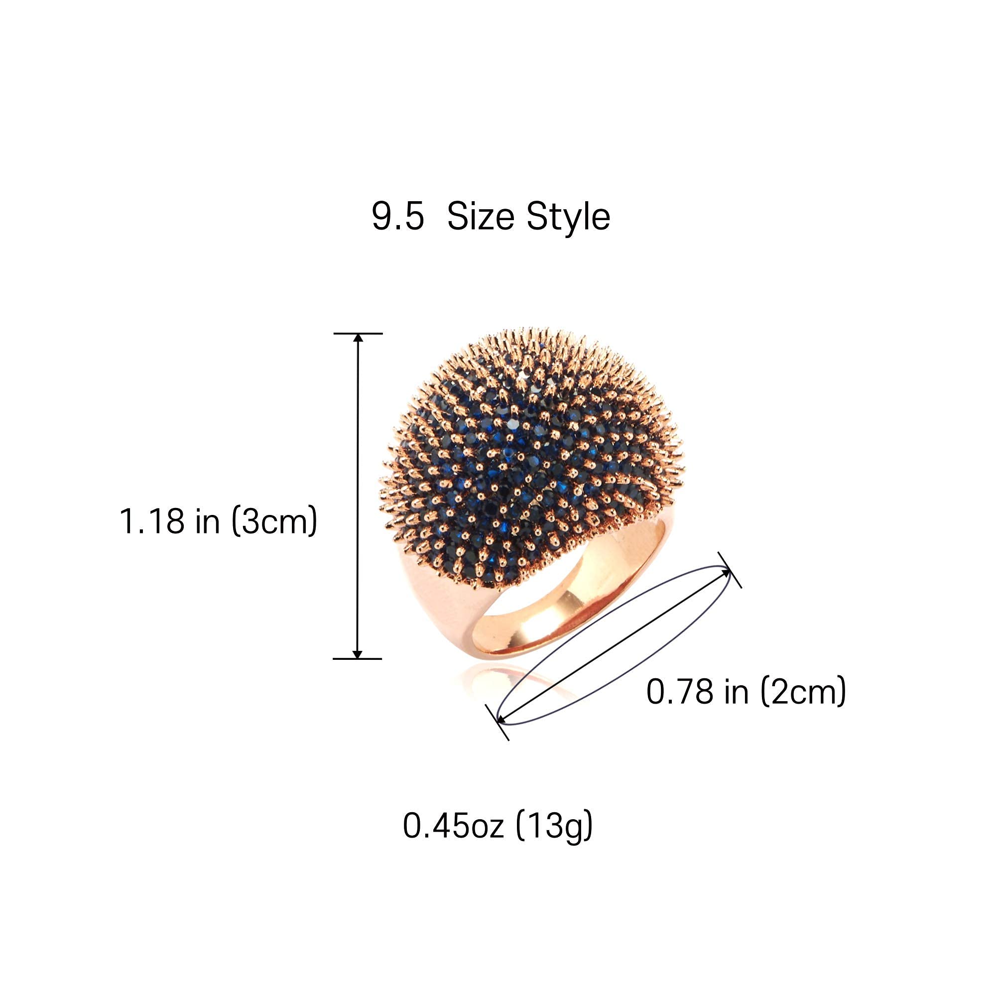 Elegant Cubic Zirconia Rose Gold Plated Rings for Women - Hypoallergenic Nickel-Free Fashion Jewelry - Perfect for Weddings, Parties & Everyday Wear