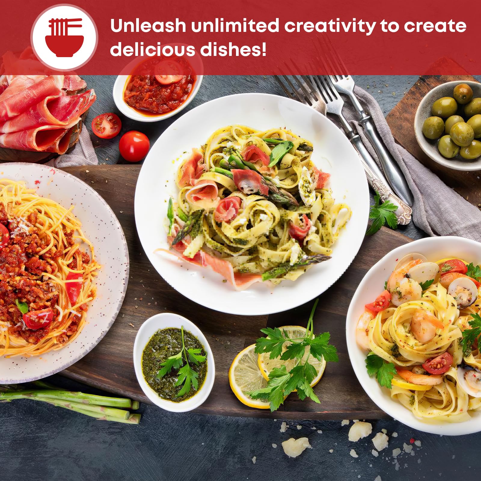 **Cofun Pasta Press & Extruder Attachment for KitchenAid Stand Mixers - 7 Interchangeable Plates, Homemade Pasta Maker Accessory for Fresh Ravioli, Spaghetti & Noodles - Perfect for Italian Cuisine & Family Cooking**