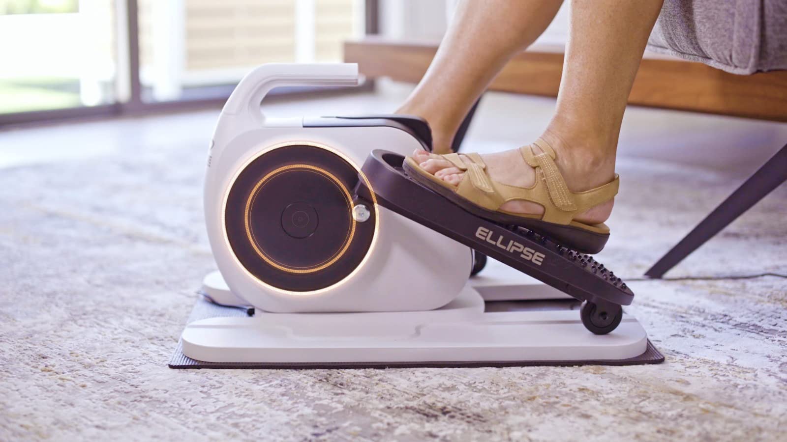 LegXercise Ellipse Leg Exerciser with Non-Slip Mat - Portable Under Desk Pedal Machine for Office, Home & Physical Therapy - Improve Circulation & Strengthen Legs