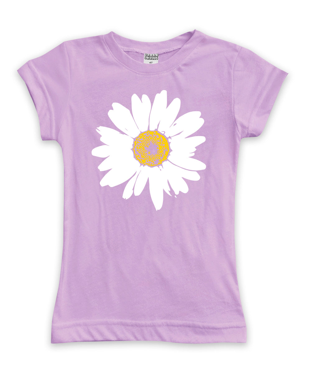 Stylish Mauve Daisy Fitted Tee for Women - Soft Cotton Casual T-Shirt - Perfect for Everyday Wear, Date Nights & Summer Outfits