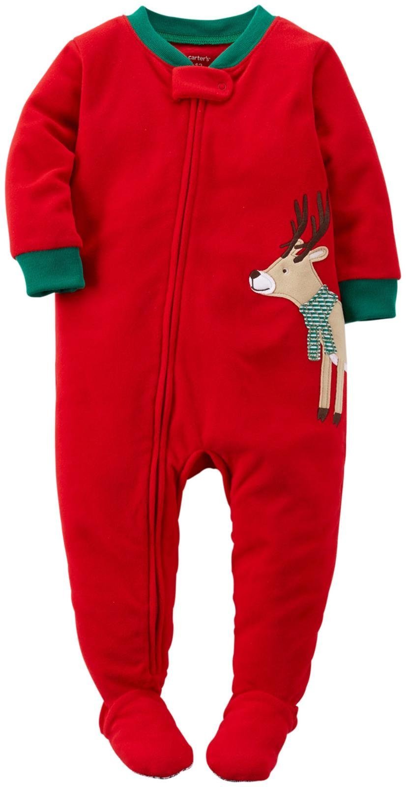 Carter's Baby Boys' Santa Christmas Footie Pajamas - Soft Cotton One-Piece Sleepwear for Infants & Toddlers - Perfect for Holiday Photos, Christmas Morning & Winter Sleepwear