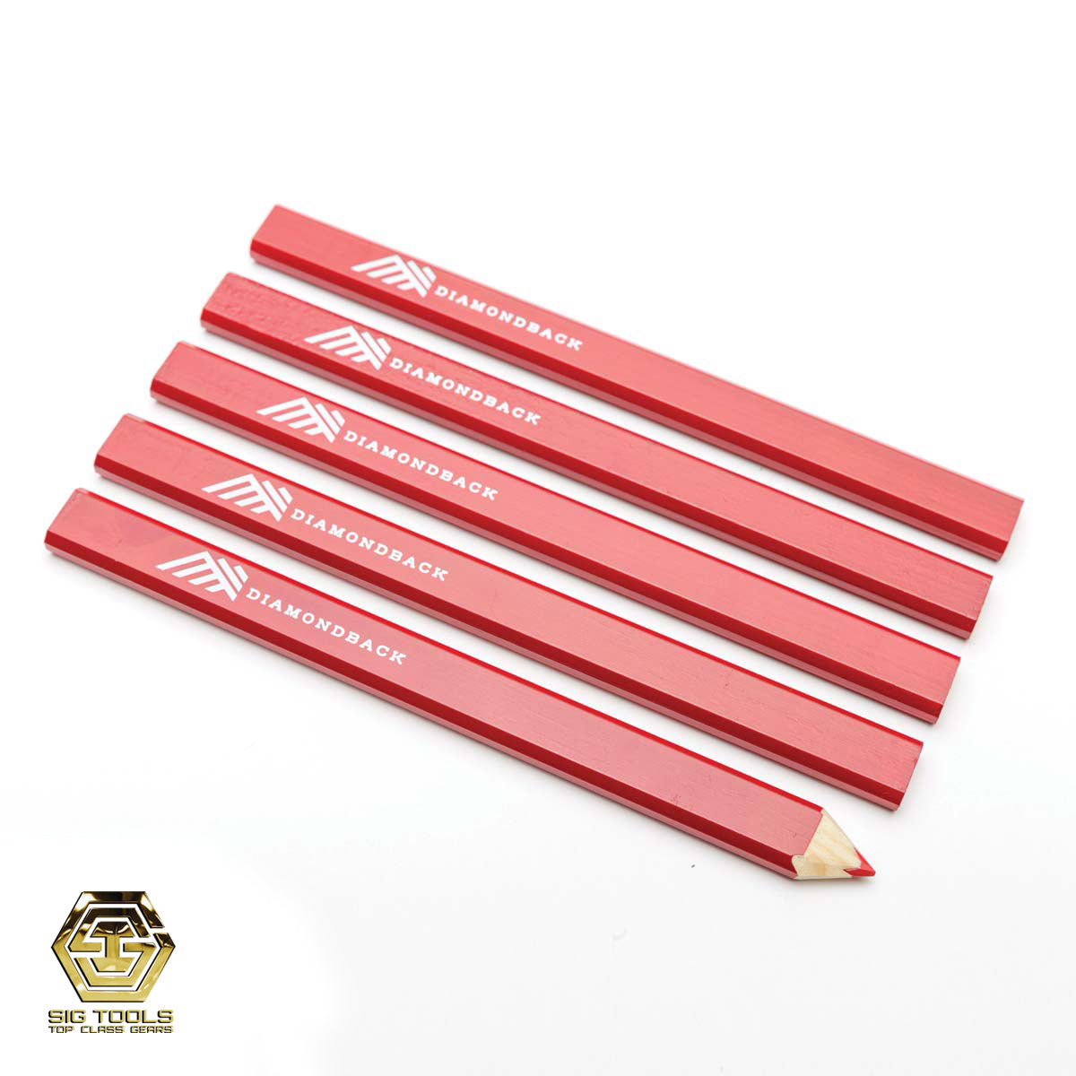 DB Carpenter Pencils 5-Pack - Professional Woodworking & Construction Pencils for Marking, Drafting & DIY Projects - Perfect for Carpenters, Builders & Crafters