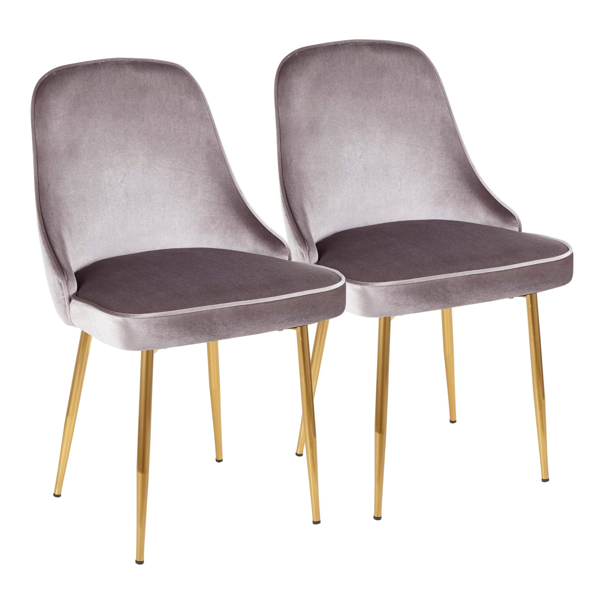 LumiSource Marcel Upholstered Dining Chairs Set of 2 - Modern Kitchen Chairs for Dining Table, Comfortable Contemporary Seating for Home, Restaurant & Office Use
