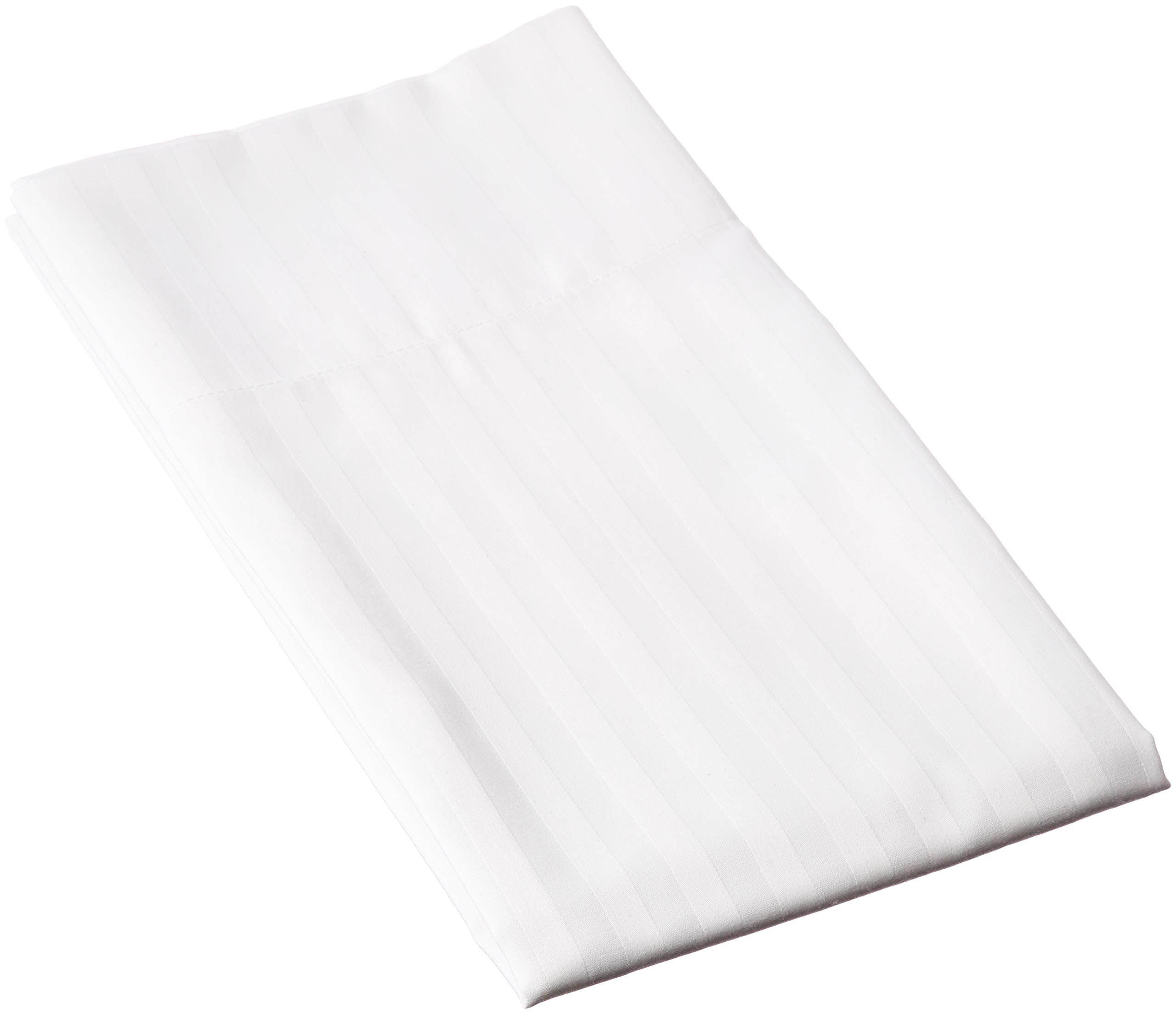 Natural Comfort S220PCW-KING Wrinkle Free 250 Thread Count 1cm Pinstripe Pillowcases, King Size, White, 12-Piece Set - Luxury Bedding for Hotels, Guest Rooms & Upscale Home Decor