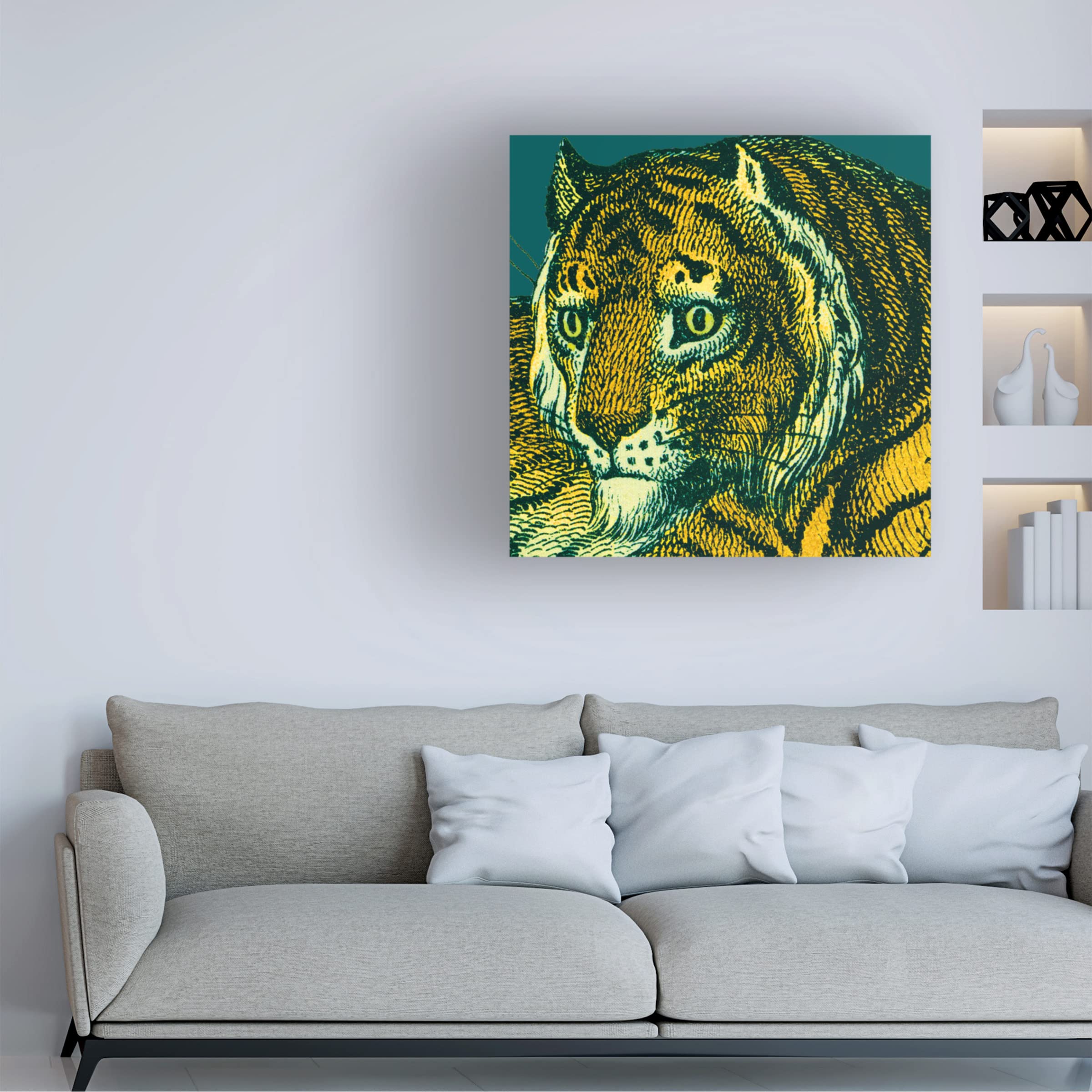 Trademark Fine Art 'Jungle Flair II' Canvas Wall Art by Wild Apple - Tropical Home Decor for Living Room, Bedroom & Office