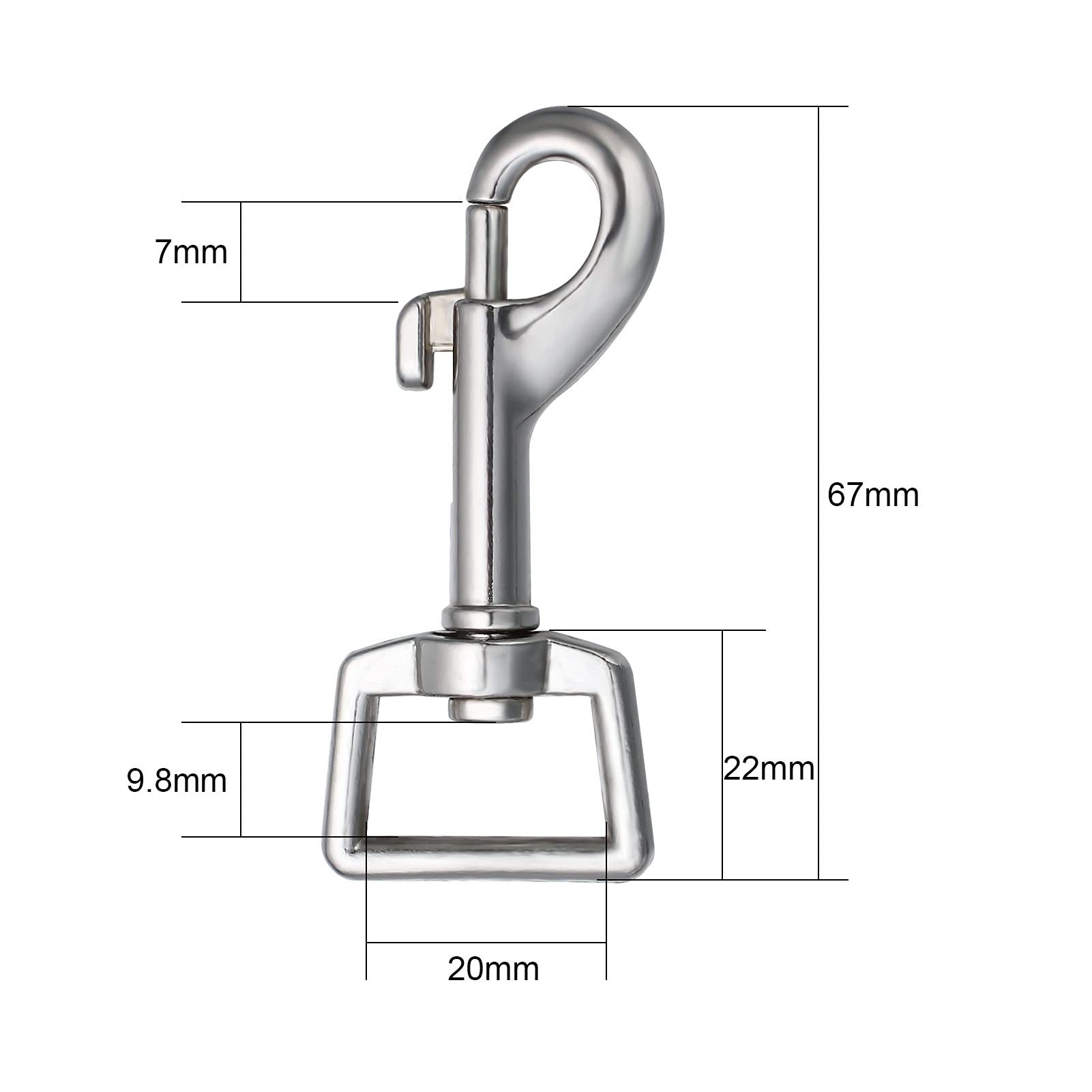 Heavy Duty Swivel Snap Hooks for Dog Leash - 15 Pack Durable Trigger Clips with Carabiner Clasp - Perfect for Pet Leashes, Keychains, Backpacks & Outdoor Gear Accessories