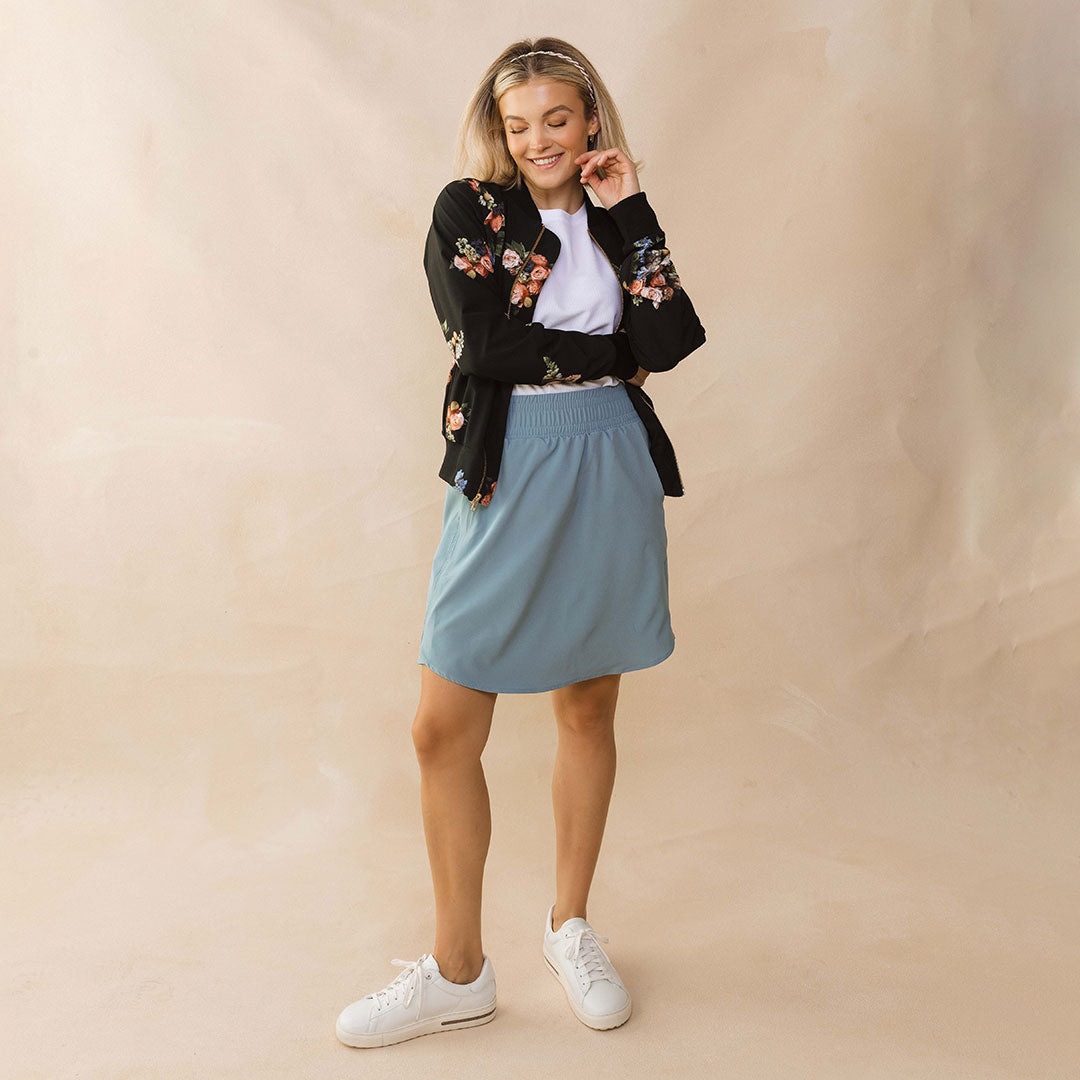 Club Skirt for Women - Dusk Blue A-Line Mini Skirt | Party, Night Out, Casual Wear