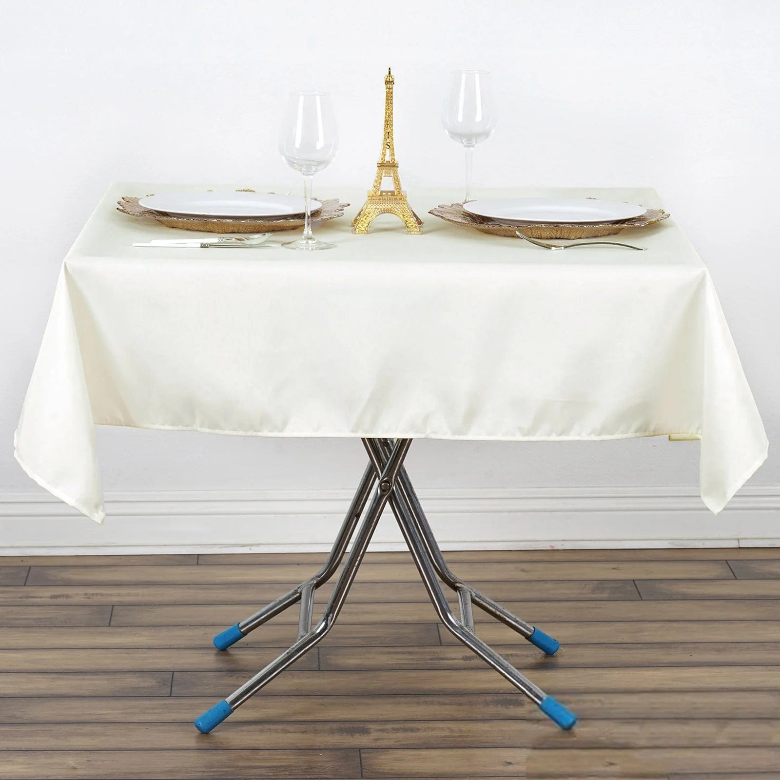 54x54 Inch Premium Square Polyester Tablecloth - Wrinkle & Stain Resistant - Perfect for Dining Tables, Parties, Weddings & Events