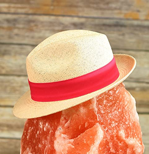 Packable Straw Fedora Hat for Men & Women - Lightweight Travel Panama Hat with Short Brim - Perfect for Beach Vacations, Summer Outfits and Outdoor Adventures
