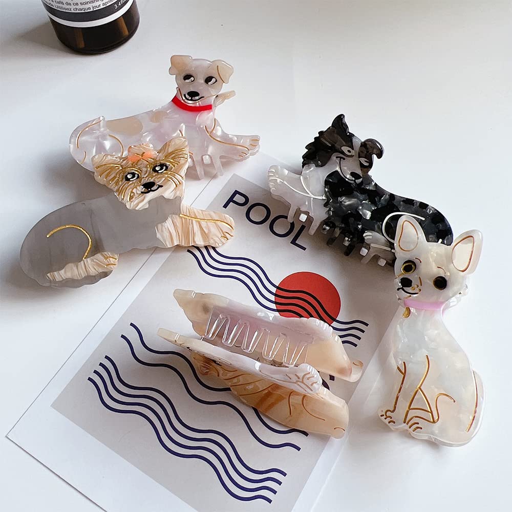 EVA Hair Claw Clips for Women - Cute Chihuahua Dog Shape Hair Accessories | Perfect for Daily Use, Parties, and Gifts