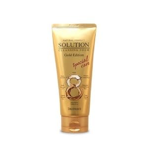 Deoproce Natural Perfect Solution Cleansing Foam Gold Edition 170g - Korean Skincare for Radiant & Glowing Skin | Gentle Daily Face Wash for Dry, Oily & Sensitive Skin | Morning & Night Routine