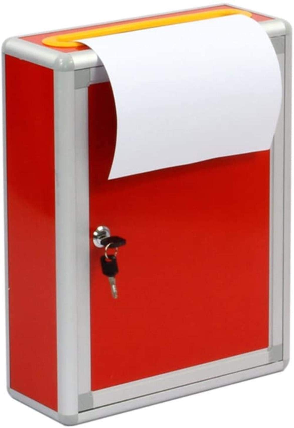 Red Mailbox Postbox - Durable Wall-Mounted for Elections & Donations