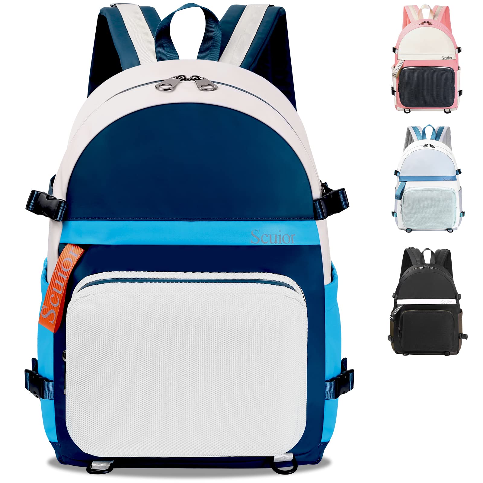 Stylish Waterproof Backpack for Men & Teen Boys - Durable School Backpack, Casual Daypack & Travel Bag (Blue) - Perfect for School, Work, Gym & Outdoor Adventures