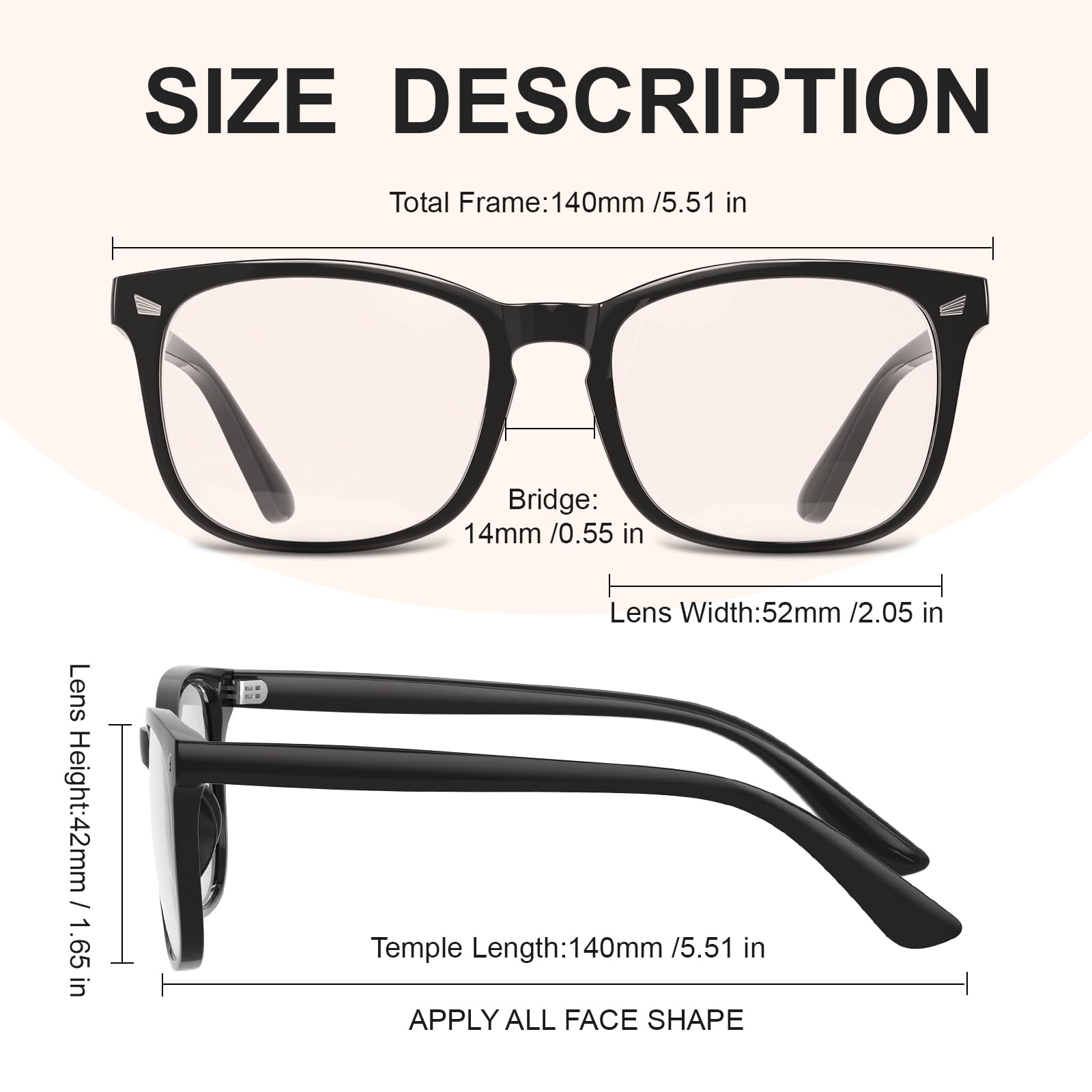 HUNSQUER Blue Light Blocking Glasses for Women & Men - Anti Eyestrain Computer Glasses for Screen Time, Gaming & Office Work