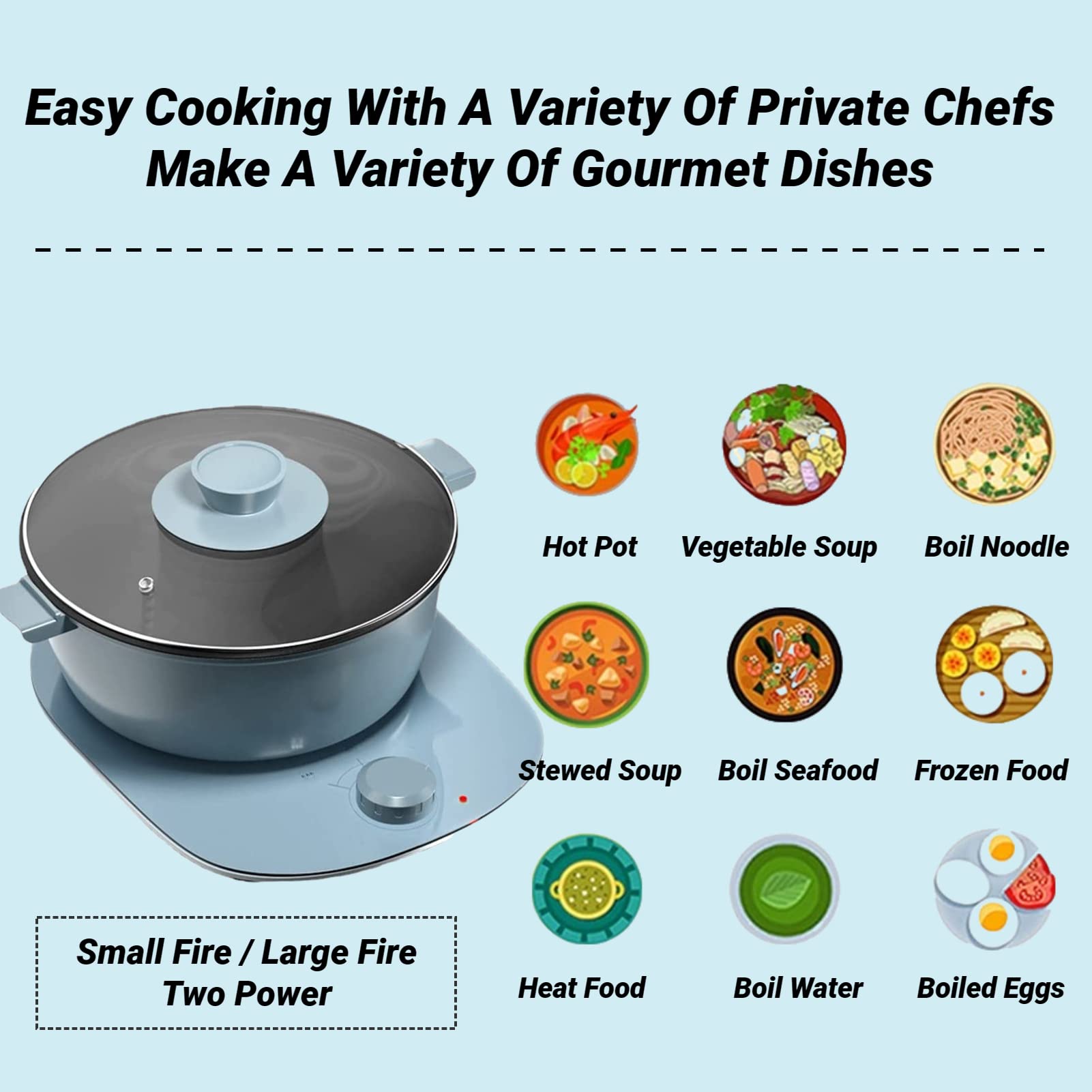Electric Shabu Shabu Hot Pot - 3L Non-Stick Electric Hot Pot with Split Burner for Home & Dorm Cooking | Perfect for Asian Hot Pot, Fondue, Soup & Family Gatherings