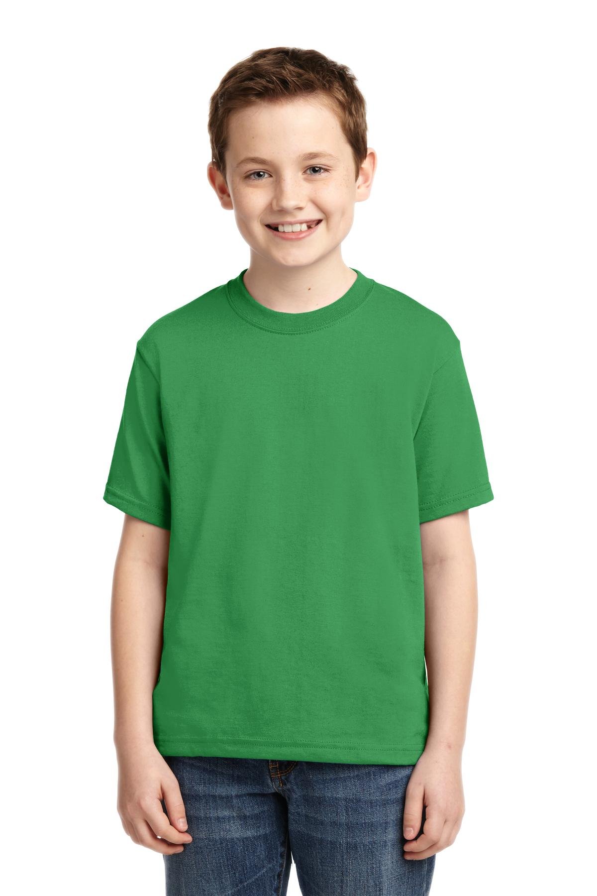 Jerzees Boys Heavyweight Blend Cotton T-Shirt - Comfortable & Durable Short Sleeve Tee for Kids - Perfect for School, Play & Everyday Wear (Kelly Green, Size 29B)