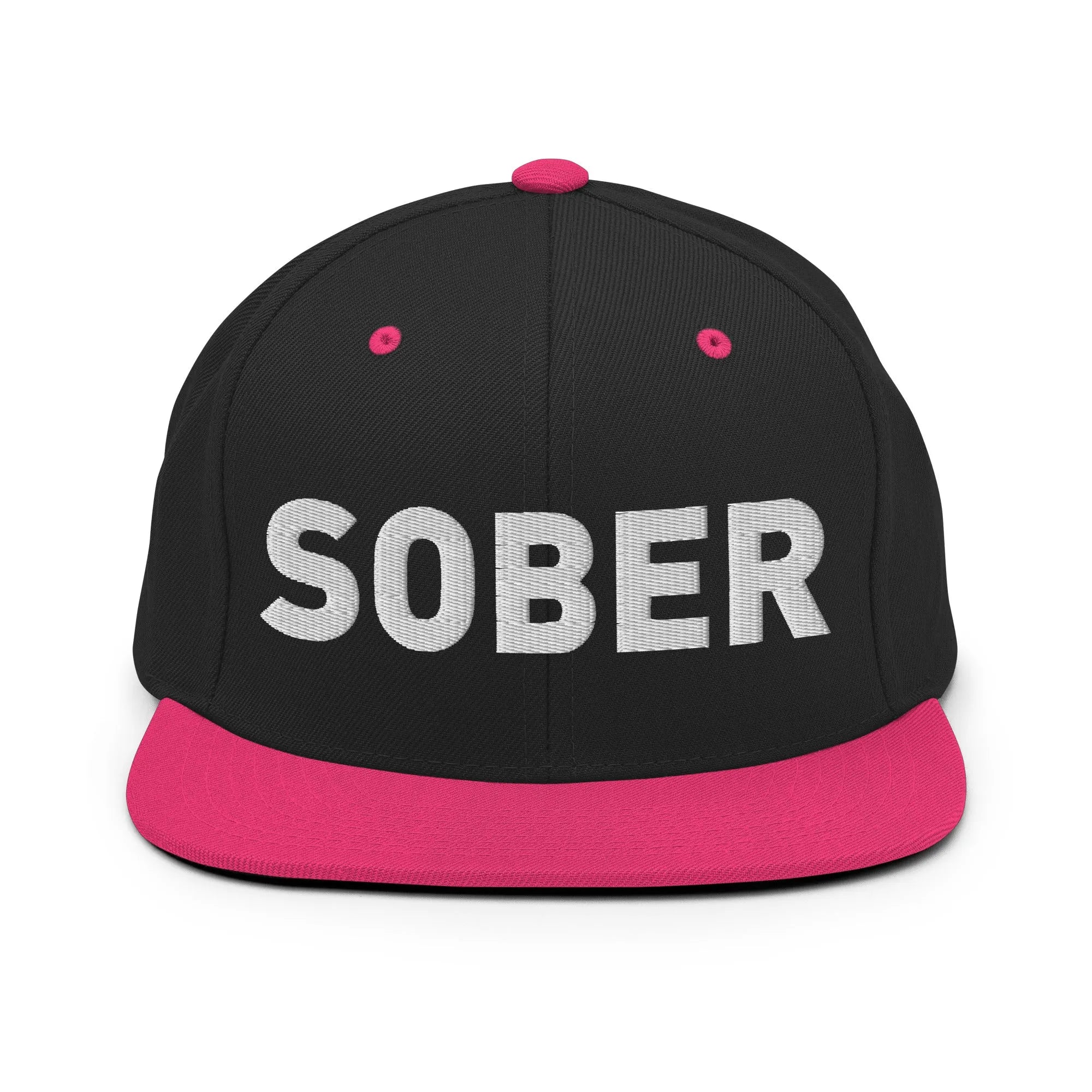 SOBER Embroidered Snapback Hat - Adjustable Dad Hat for Men & Women - Stylish Baseball Cap for Casual Wear, Sports & Outdoor Activities