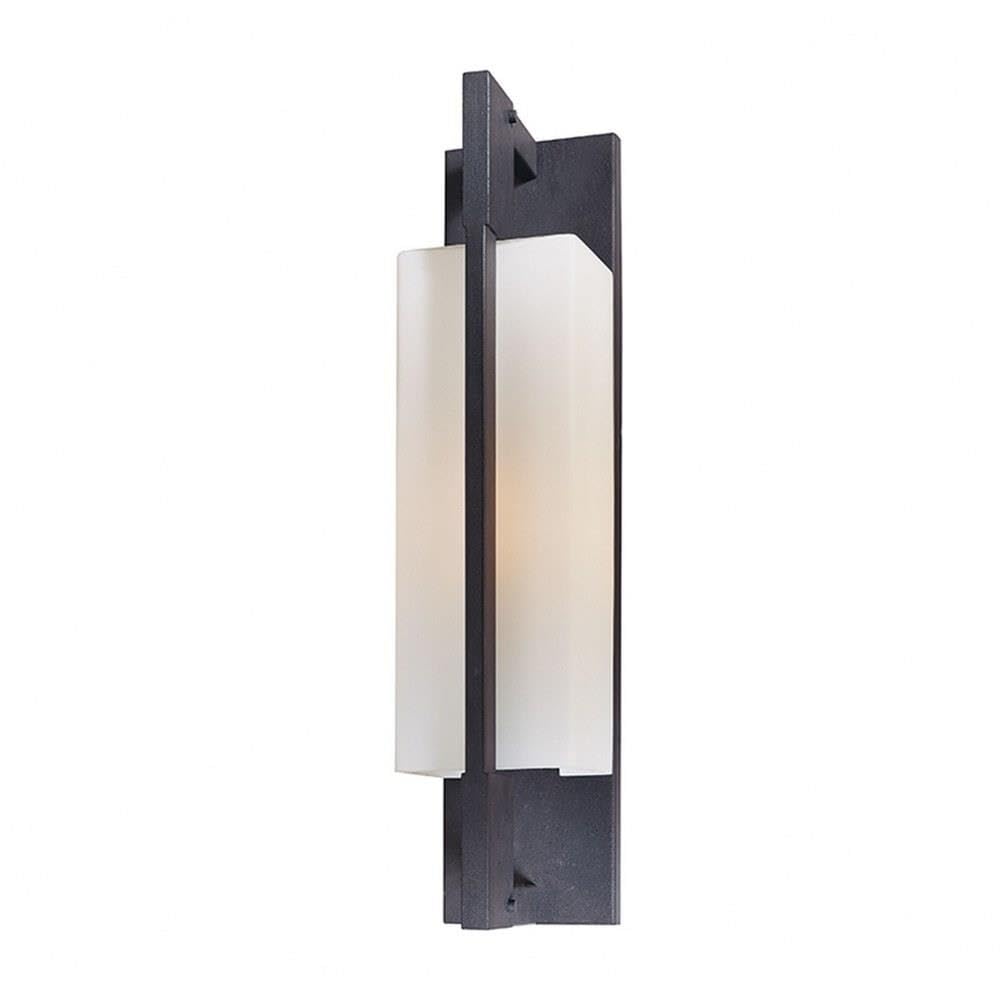 Troy Lighting Blade - Single Light Outdoor Wall Sconce, Large Black Exterior Wall Mount Light Fixture for Porch, Patio, Garage & Entryway Lighting