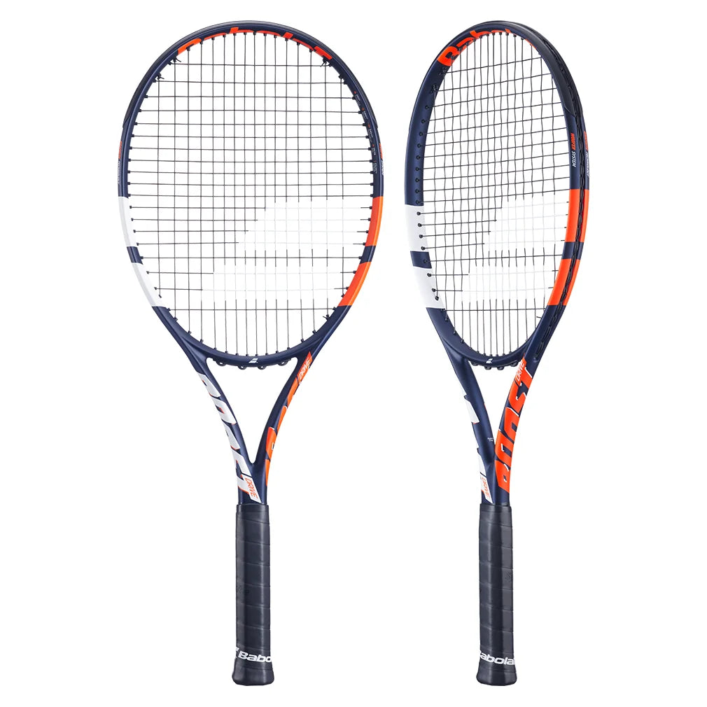 Boost Drive Prestrung Tennis Racquet - Blue & Orange | Lightweight Performance Racquet for Beginners & Intermediate Players | Perfect for Training, Matches & Recreational Play