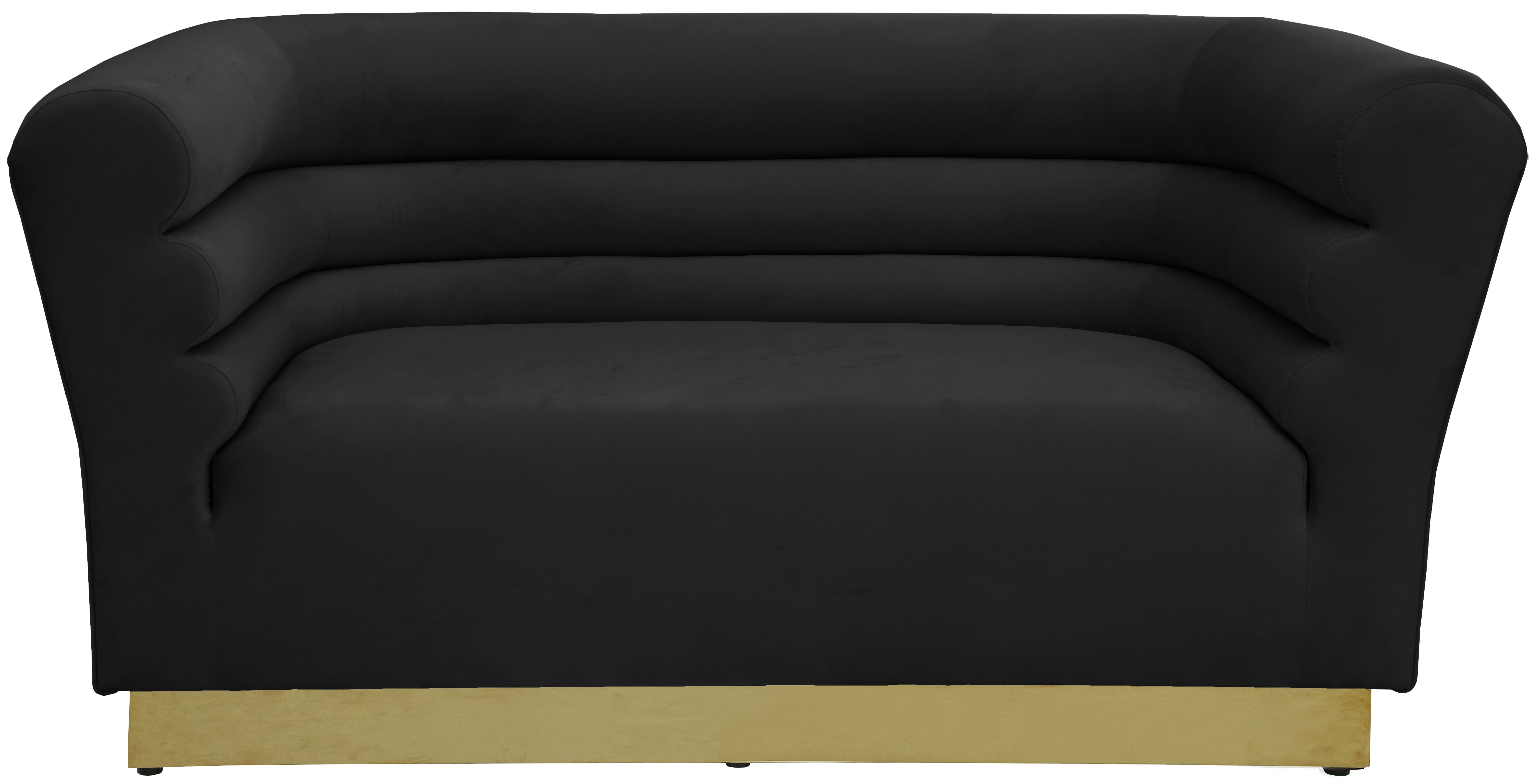 Bellini Velvet Loveseat - Modern Small Sofa for Living Room, Apartment & Office | Soft Upholstered 2-Seater Couch with Sturdy Wooden Legs | Perfect for Cozy Spaces, Small Homes & Reading Nooks