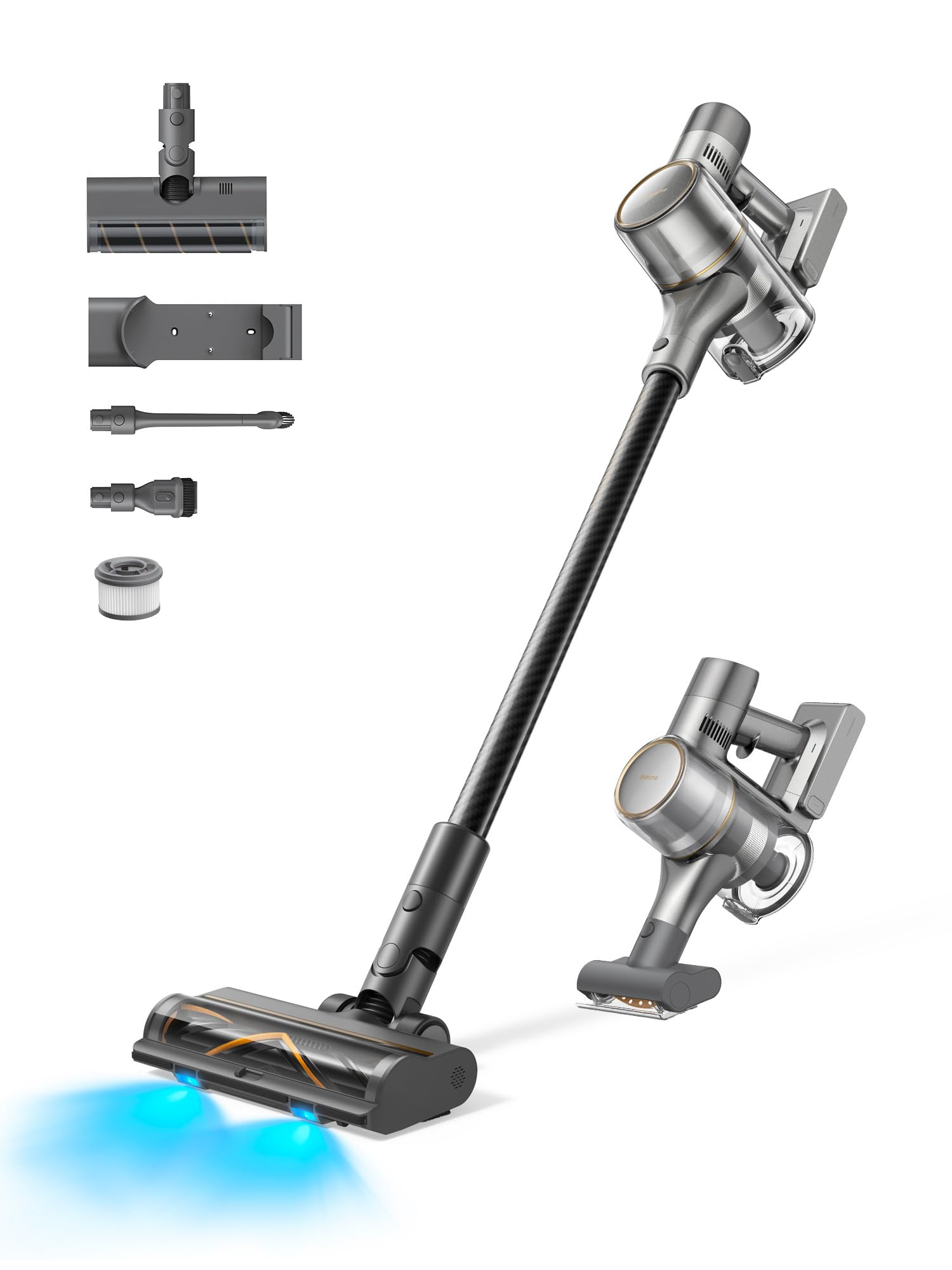 dreame R20 Cordless Vacuum Cleaner - Powerful Stick Handheld Vacuum with Dual Brush Heads, 90 Min Runtime, Rechargeable for Hard Floors, Carpets & Pet Hair | Ideal for Home Cleaning, Quick Pickup & Pet Owners