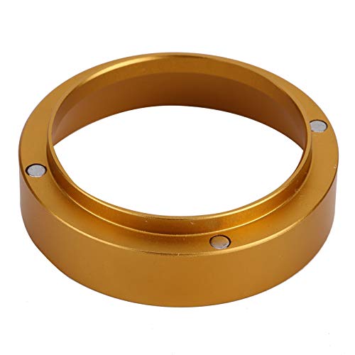 Premium 53MM Magnetic Gold Coffee Dosing Funnel - Durable Espresso Portafilter Accessory for Home, Office & Cafe Use - Perfect for Barista-Grade Coffee Preparation & Mess-Free Dosing