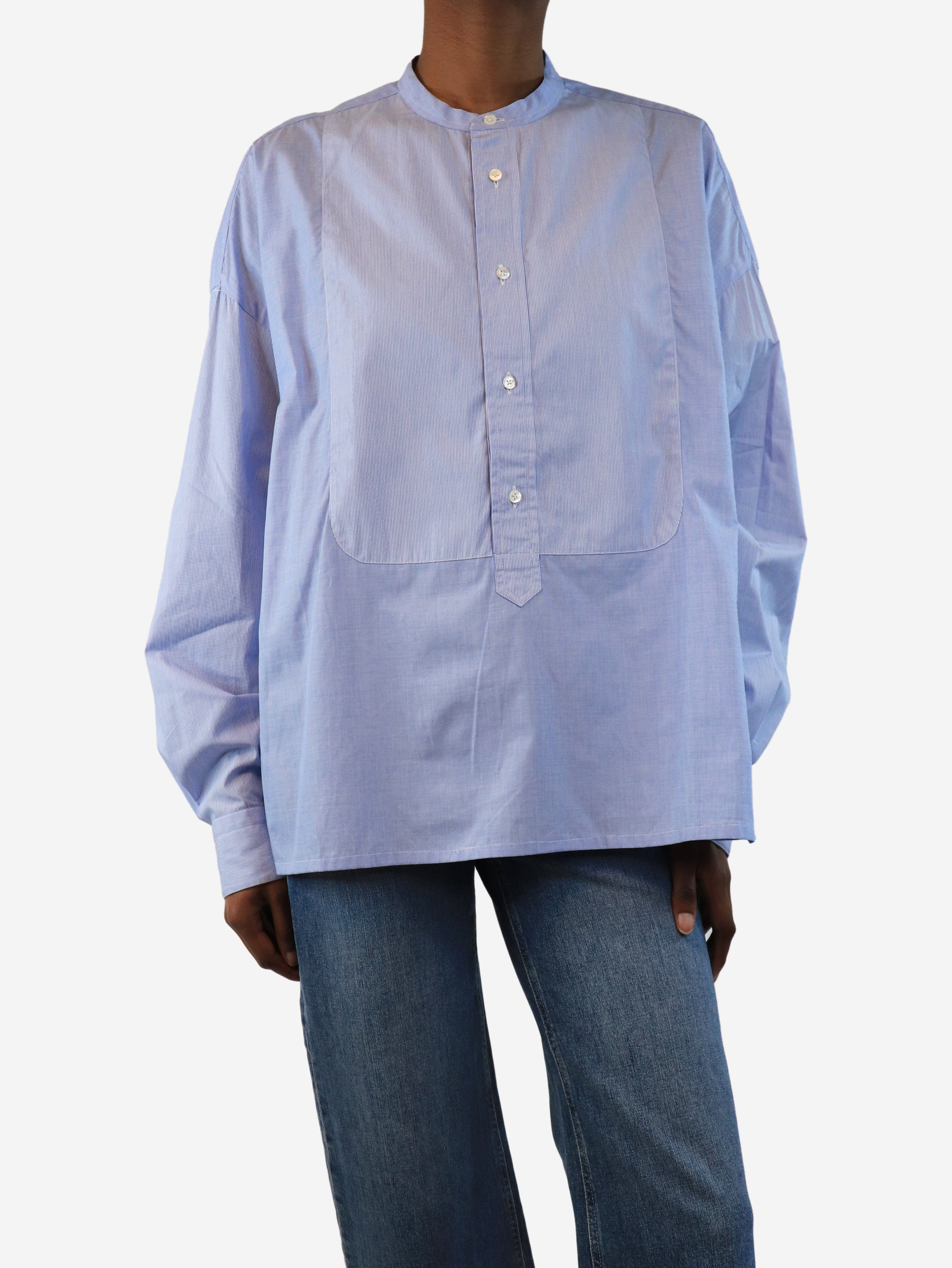 Blue Cotton Shirt - Women's UK Size 6 | Soft Casual Button Down Top for Everyday Wear, Office & Outings