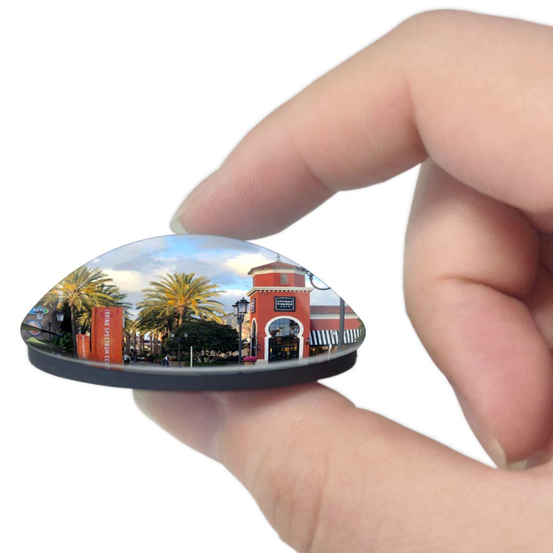 3D Fridge Refrigerator Magnet - Irvine Spectrum Center Souvenir, Crystal Glass Whiteboard Magnet for Kitchen & Office Organization | USA Travel Memorabilia, Home Decor Gift Idea