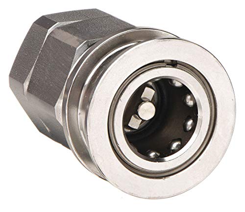 1/8-27 to 1/4 in. 316 Stainless Steel Coupler Body - High Pressure Hydraulic Fittings for Industrial, Marine & Automotive Applications