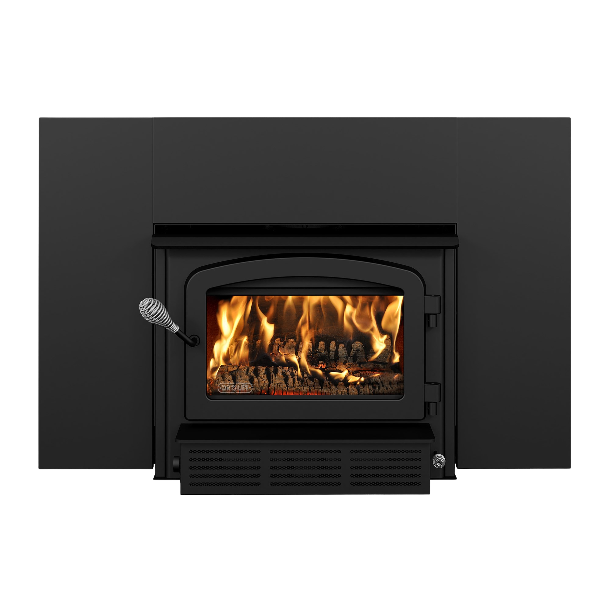 Drolet Escape 1800 I High Efficiency Wood Burning Fireplace Insert with Blower - Perfect for Home Heating & Cozy Winter Nights