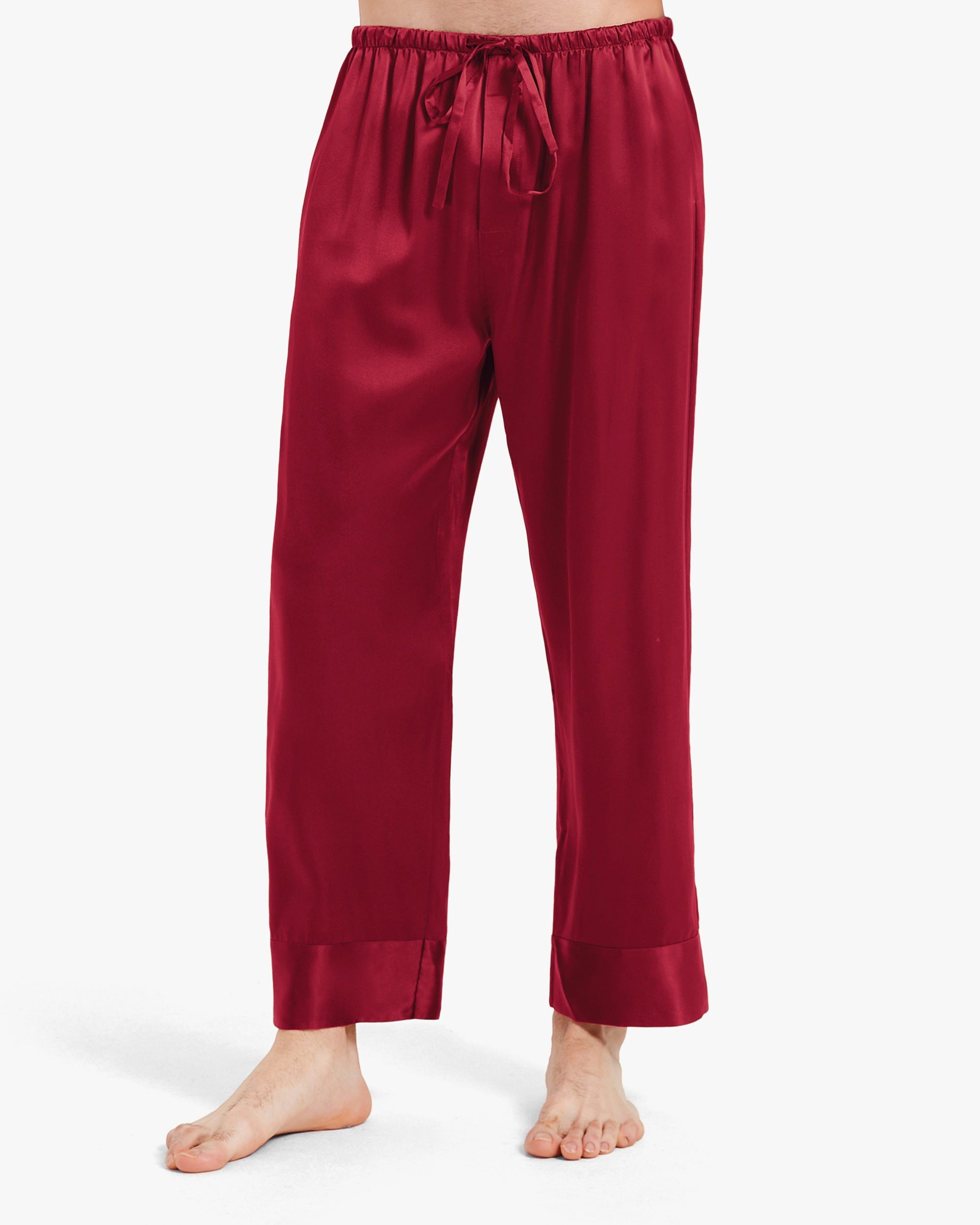 Men's Classic Silk Pajama Set - Soft & Breathable Sleepwear for Lounge & Travel - Premium Comfort for Home, Hotel & Vacation